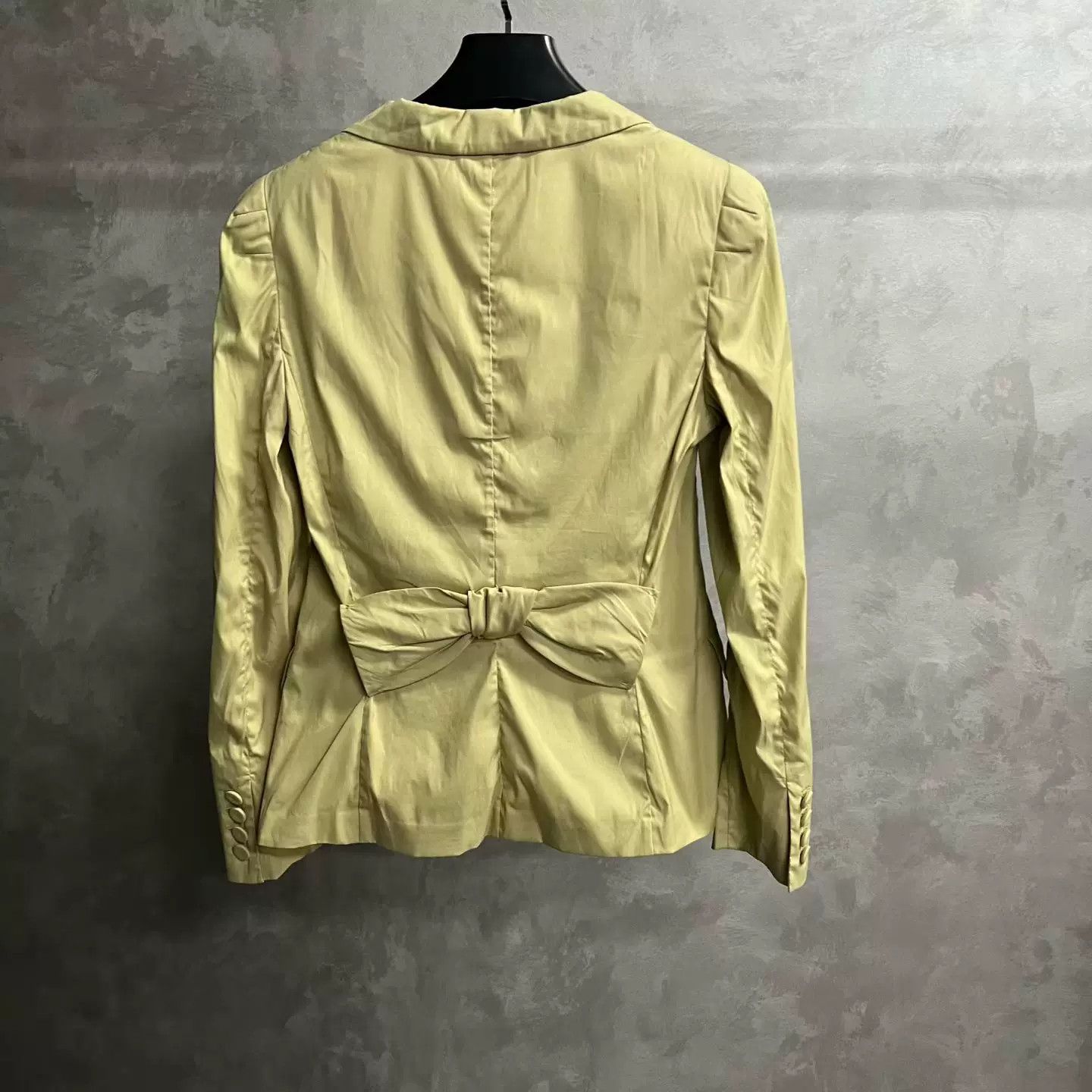 Prada Prada Khaki Poplin Stretch Bow Blazer Size IT 44 Size M / US 6-8 / IT 42-44 - 6 Thumbnail