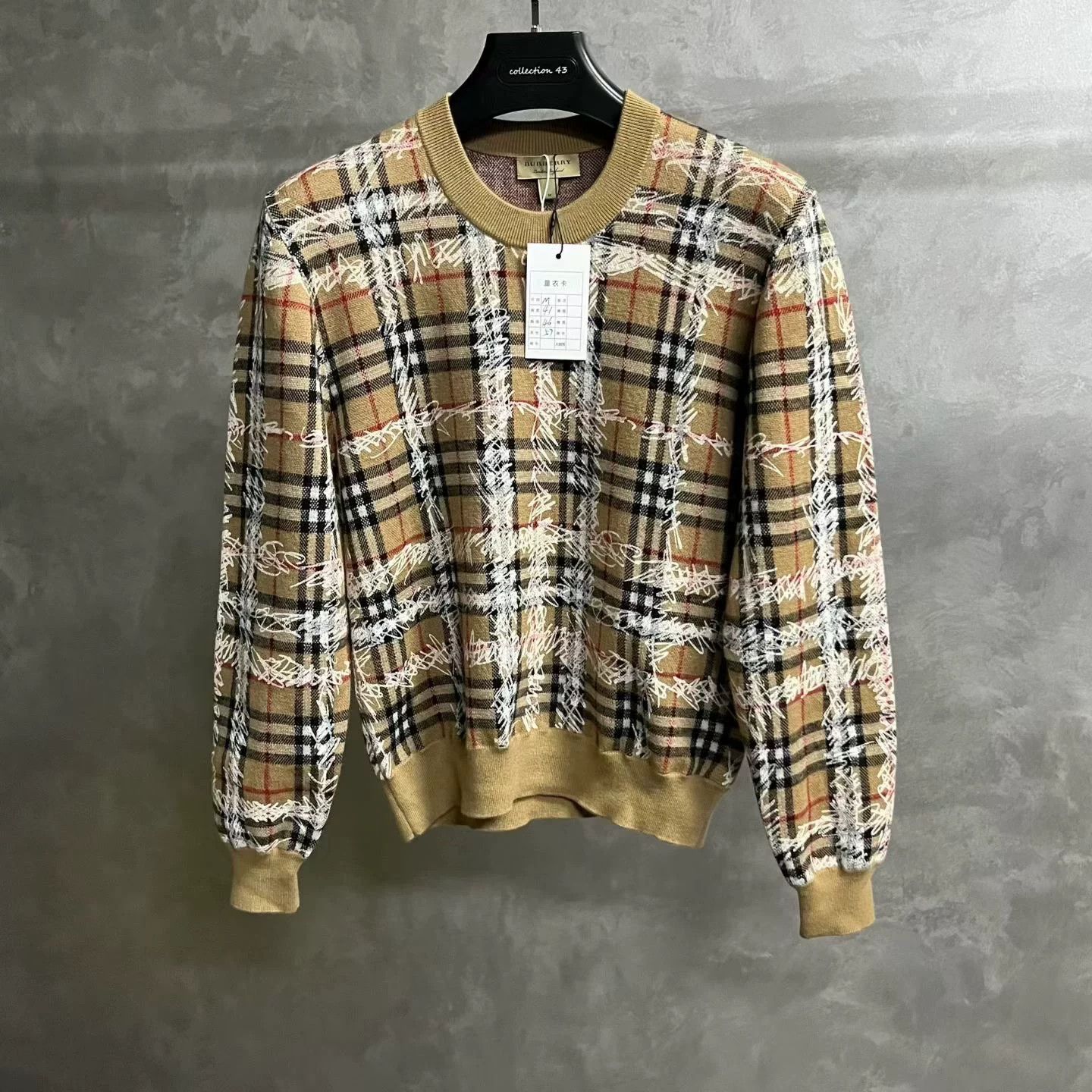Burberry Burberry Scribble Check Merino Wool Sweater Size M Size US M / EU 48-50 / 2 - 2 Thumbnail