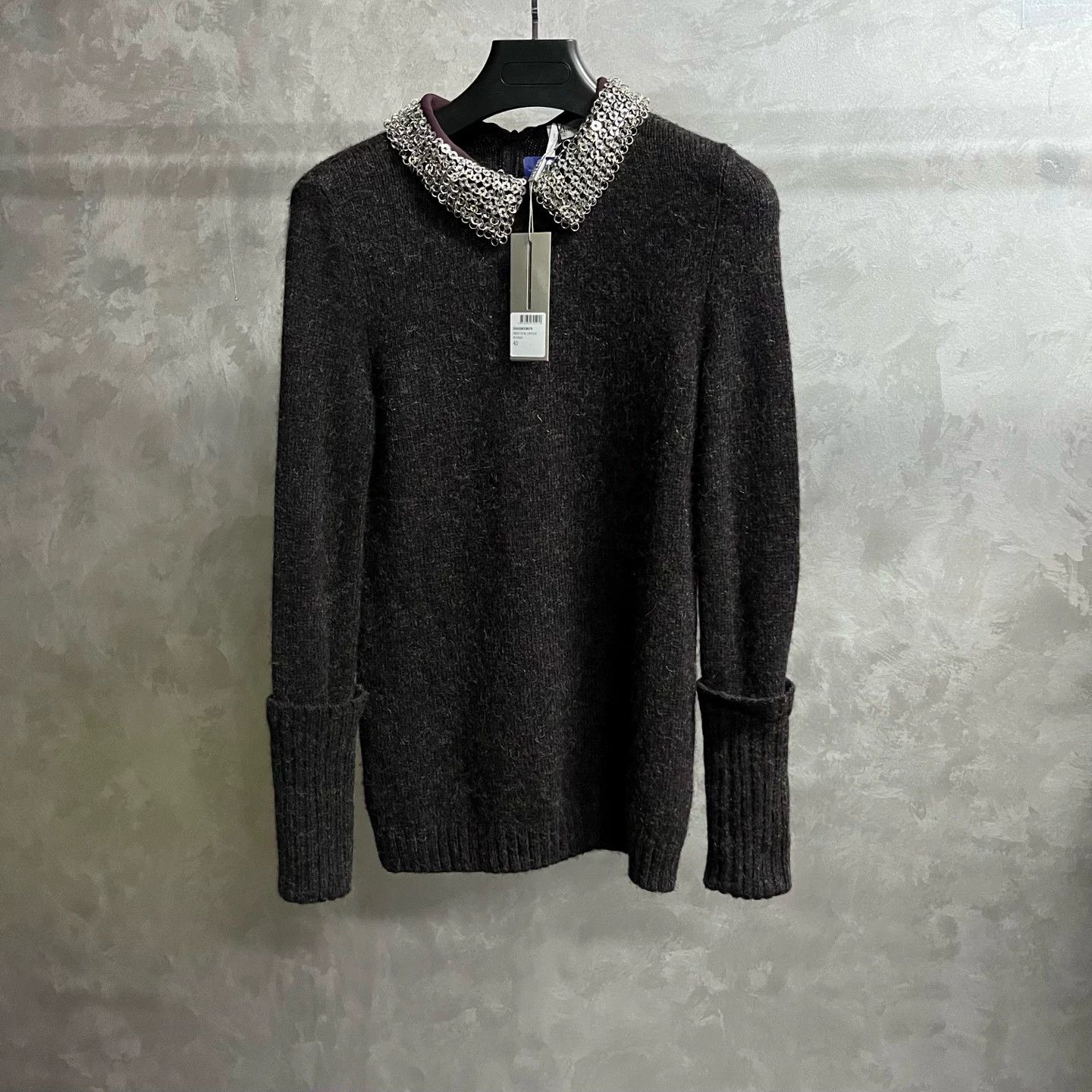 Dior Dior Sequin Collar Cashmere Mohair Sweater 40 Size M / US 6-8 / IT 42-44 - 2 Thumbnail