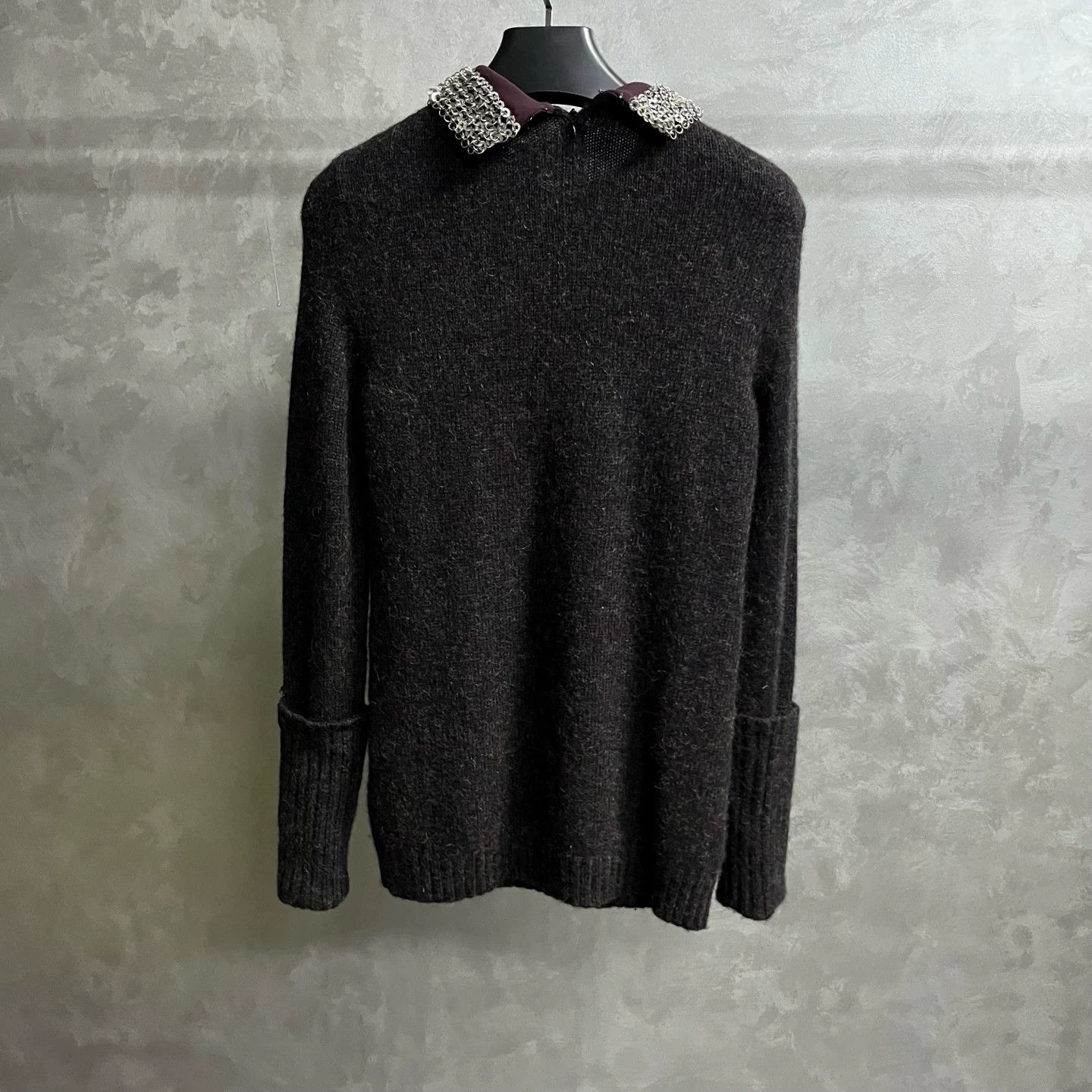 Dior Dior Sequin Collar Cashmere Mohair Sweater 40 Size M / US 6-8 / IT 42-44 - 6 Thumbnail