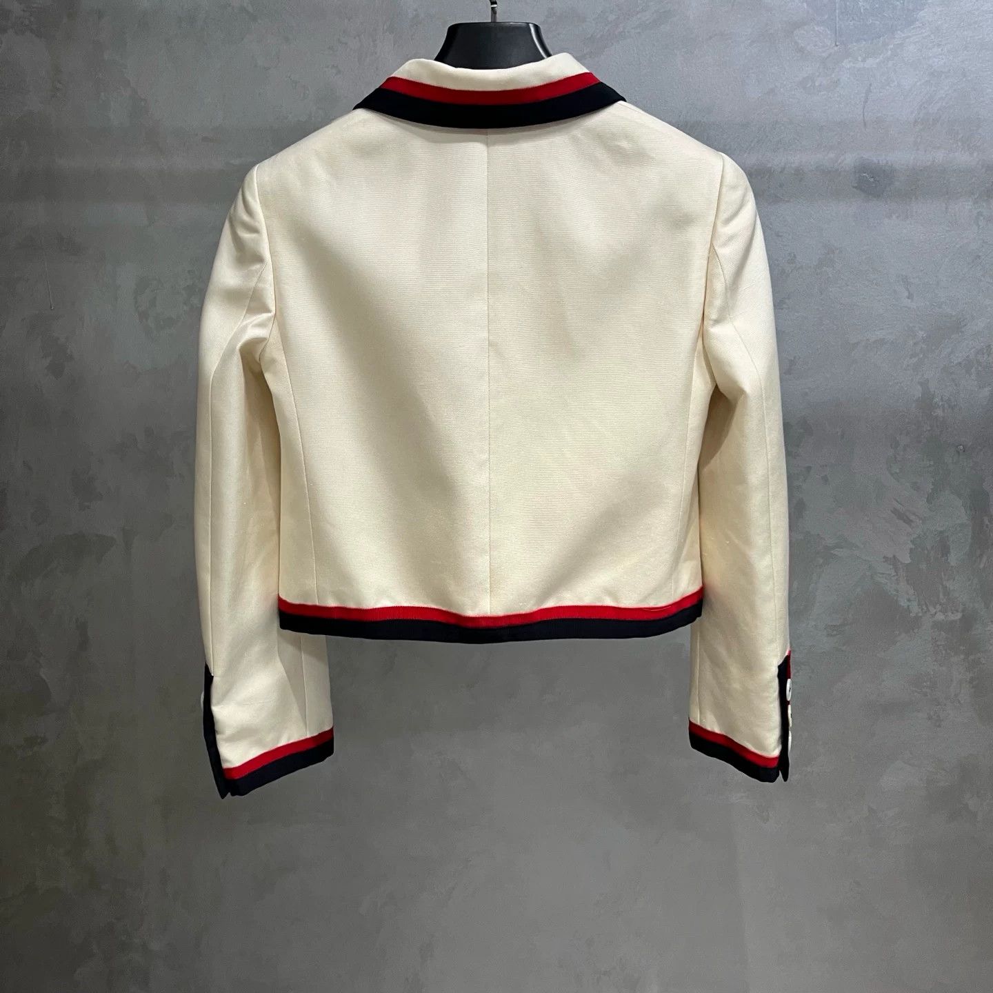 Miu Miu Miu Miu Striped Cropped Jacket Size 38 Size XS / US 0-2 / IT 36-38 - 6 Thumbnail