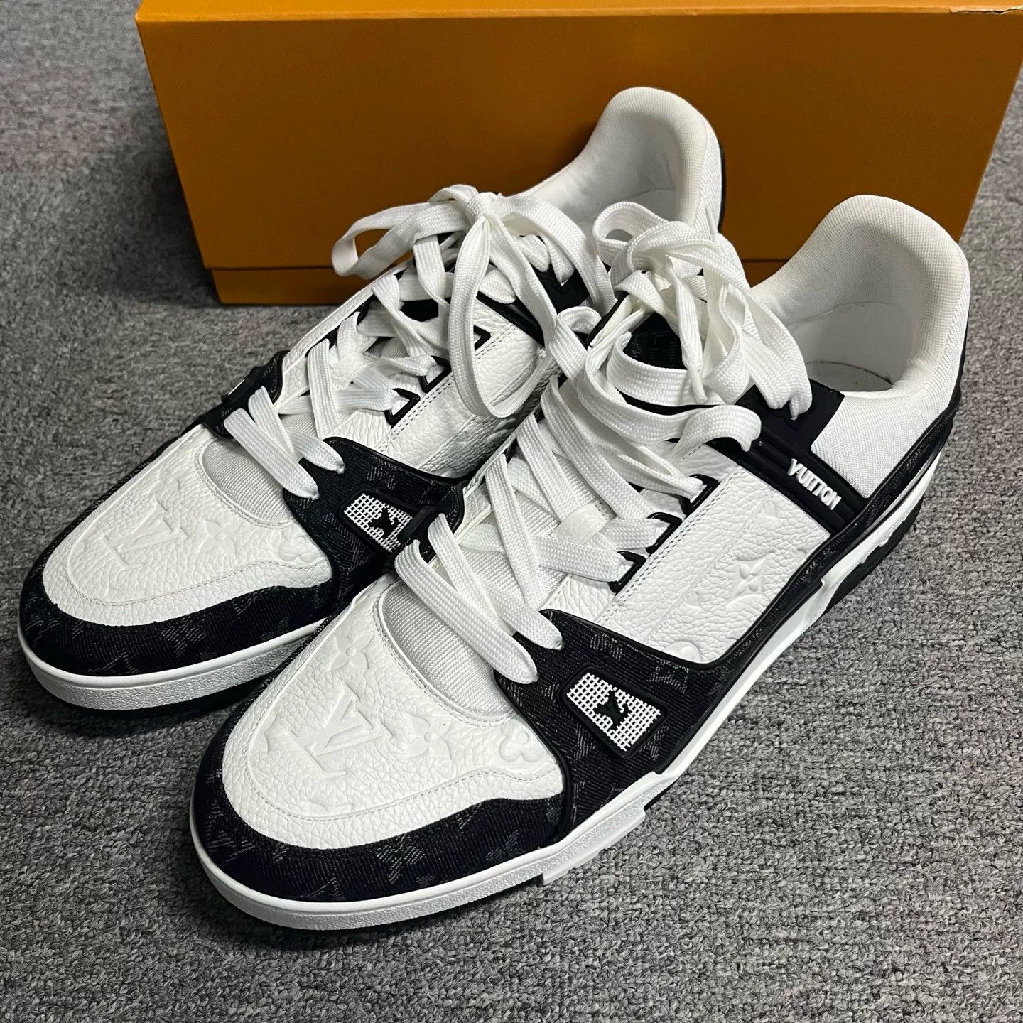 Louis Vuitton Louis Vuitton Monogram Embossed Panda Sneakers 13 Size US 13 / EU 46 - 3 Thumbnail