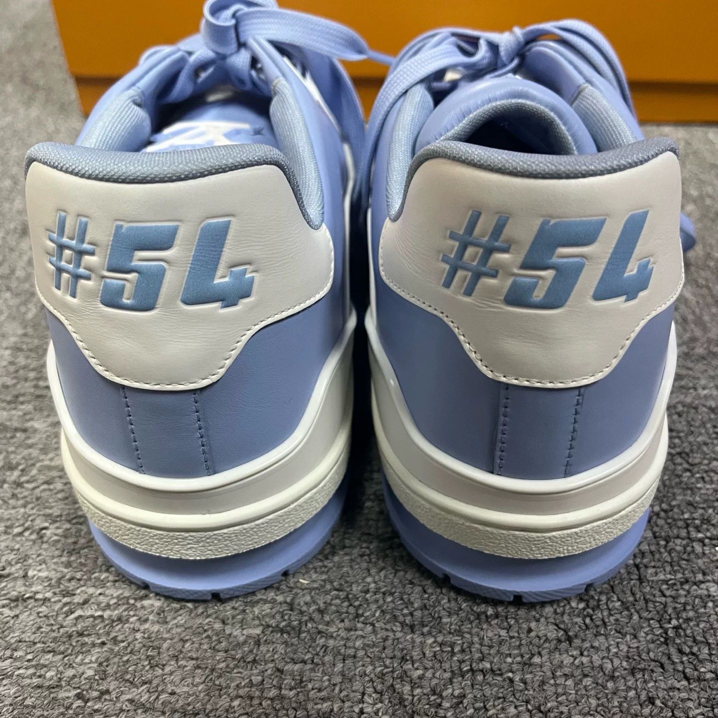 Louis Vuitton Louis Vuitton Blue Leather LV Trainer Sneakers 9.5 Size US 10.5 / EU 43-44 - 5 Thumbnail