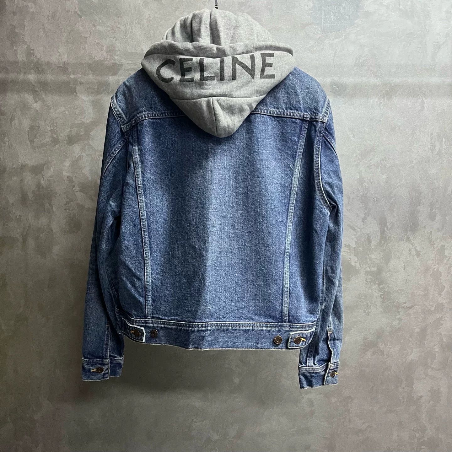 Celine CELINE Hooded Washed Denim Jacket Size S Size US S / EU 44-46 / 1 - 6 Thumbnail