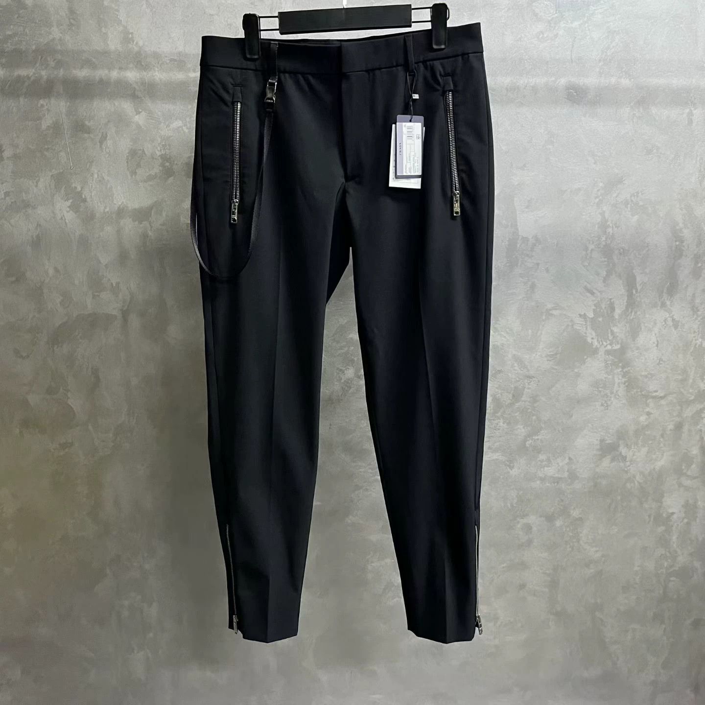 Prada Prada Logo Patch Cashmere Wool Trousers 46 Size US 30 / EU 46 - 2 Thumbnail