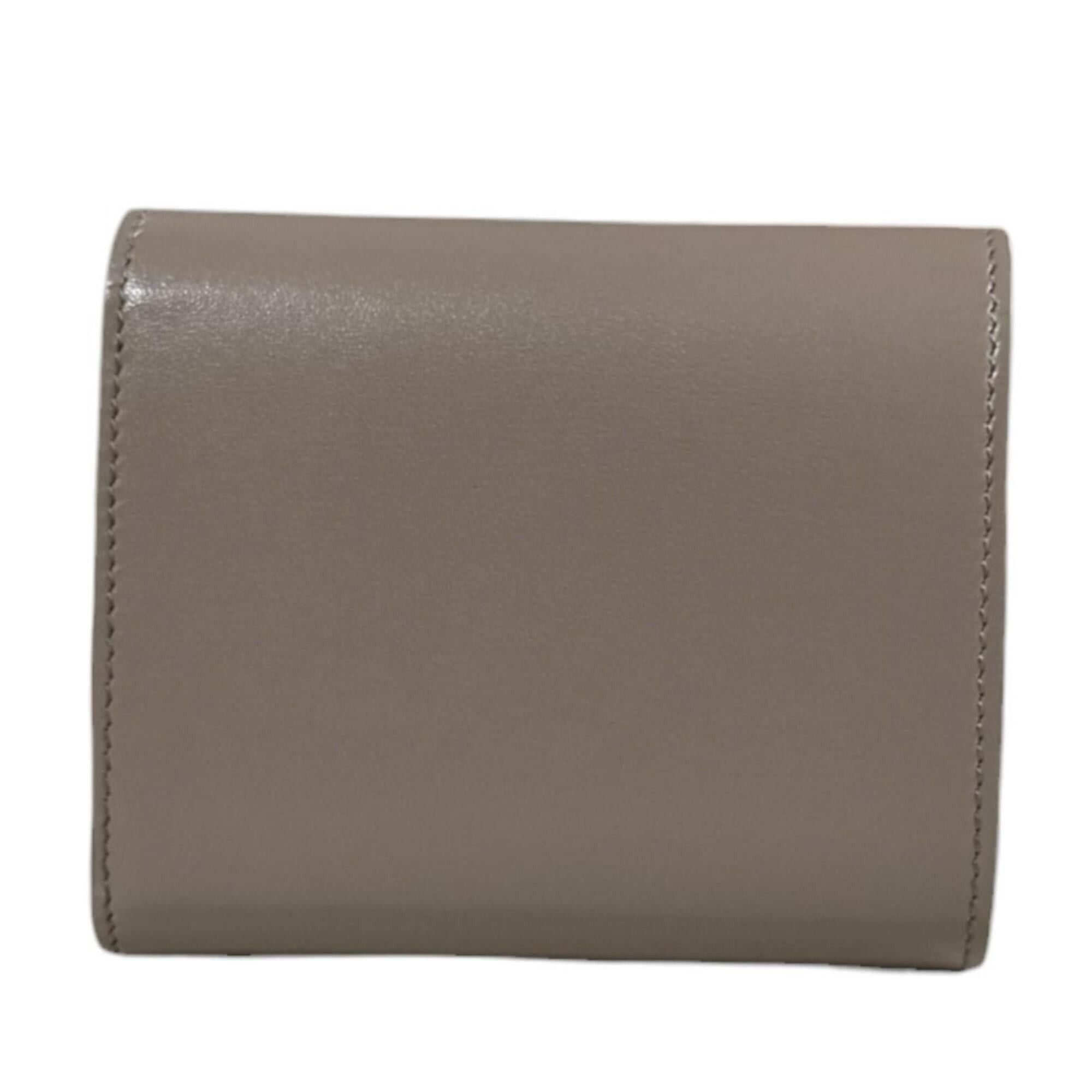 Celine Celine Small Flap Wallet Triomphe Tri-fold Leather Women's CELINE Size ONE SIZE - 2 Thumbnail