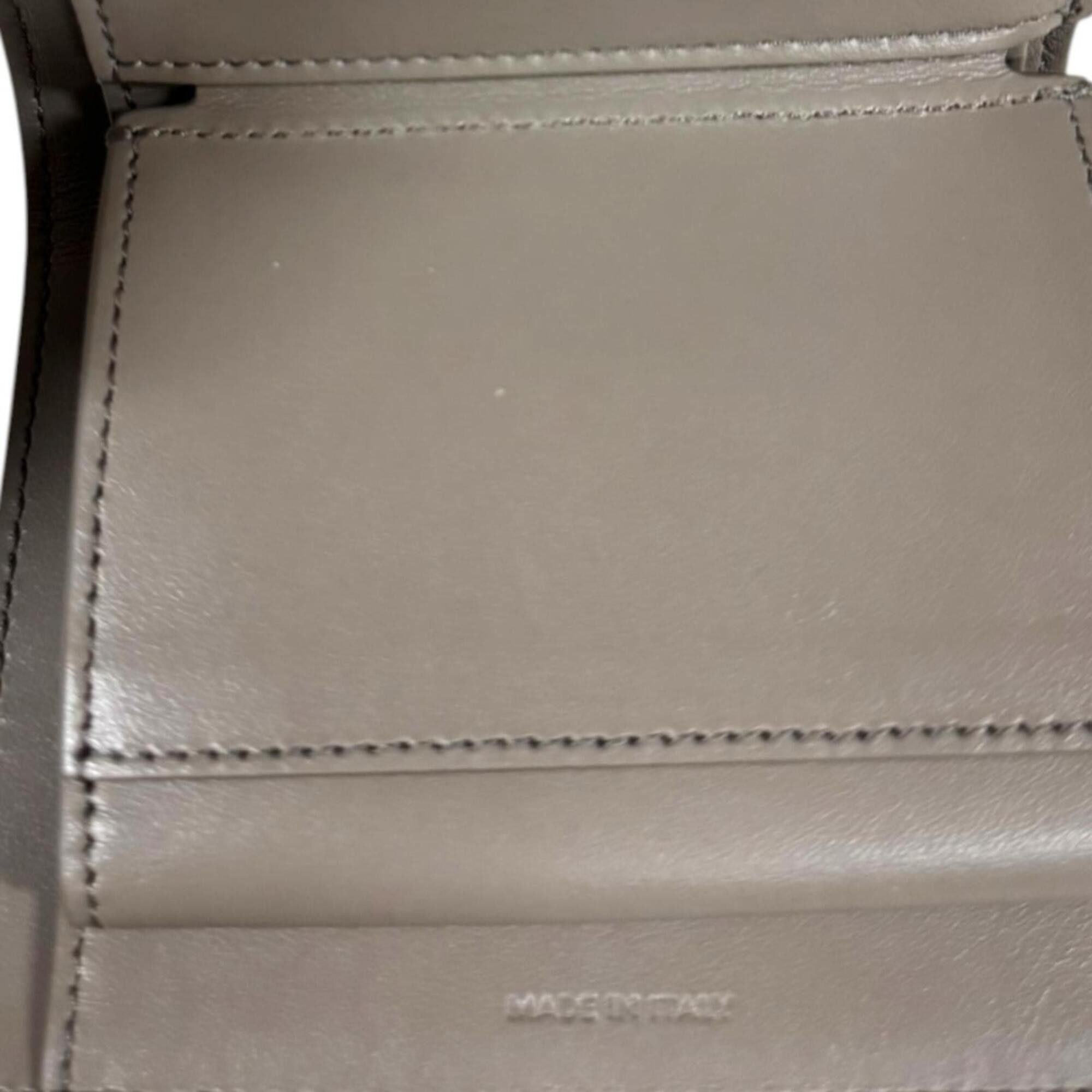 Celine Celine Small Flap Wallet Triomphe Tri-fold Leather Women's CELINE Size ONE SIZE - 10 Thumbnail