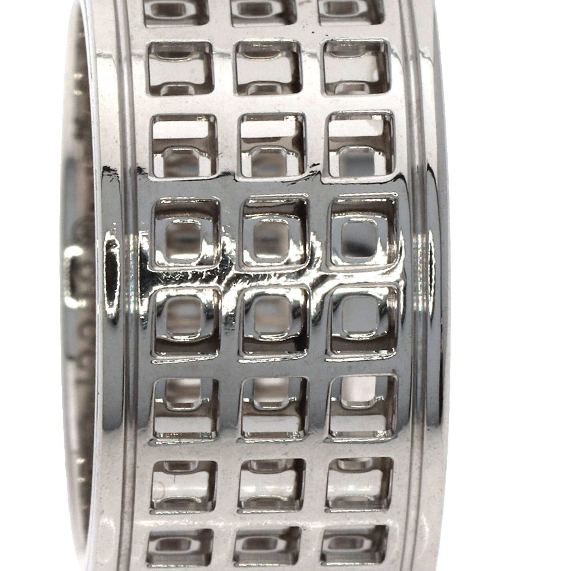 Gucci Gucci Scroll Wide #14 Ring, 18K White Gold, Women's. Size ONE SIZE - 8 Thumbnail