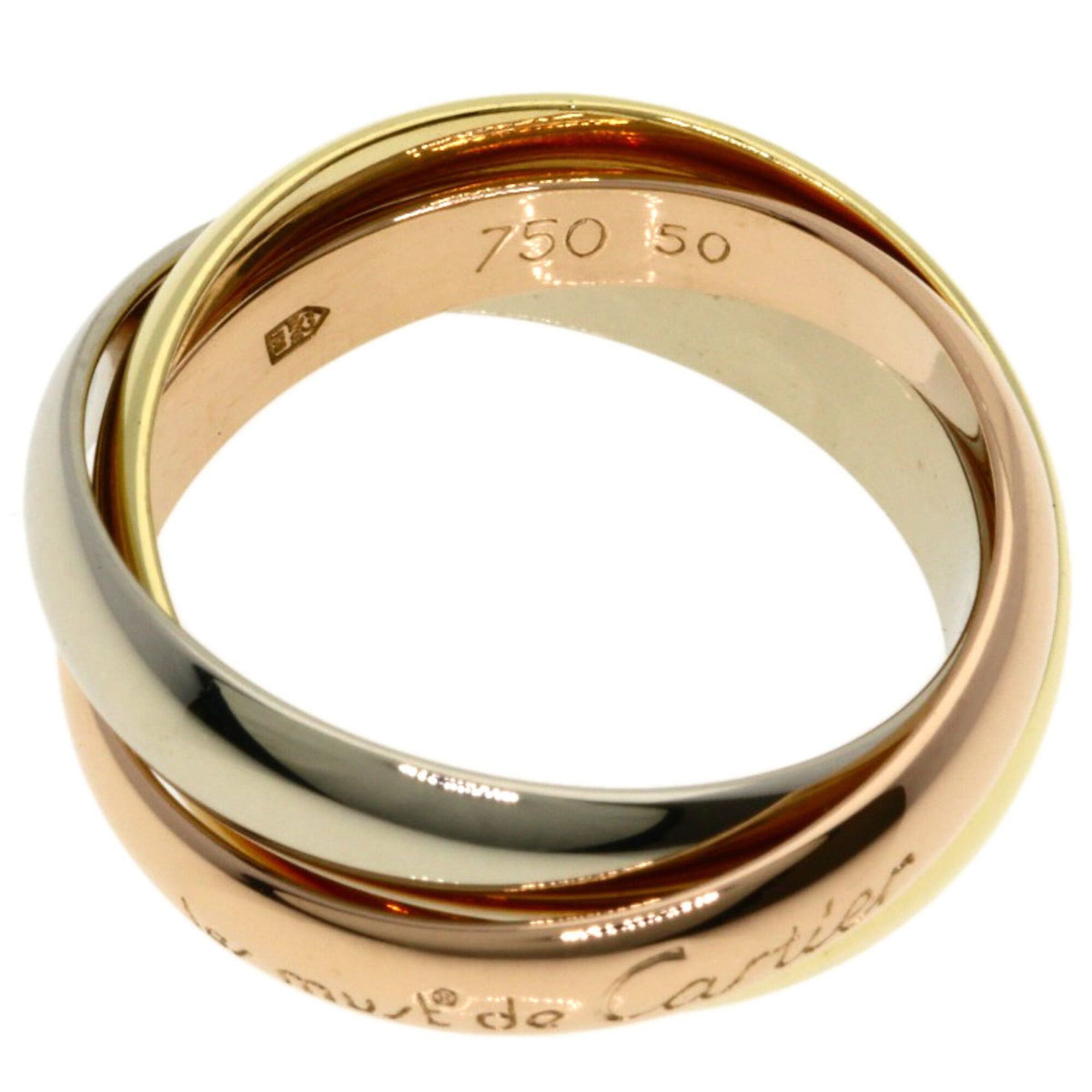 Cartier Cartier Trinity #50 Ring - 18K Yellow Gold/18K White Pink Gold Women's CARTIER Size ONE SIZE - 3 Thumbnail