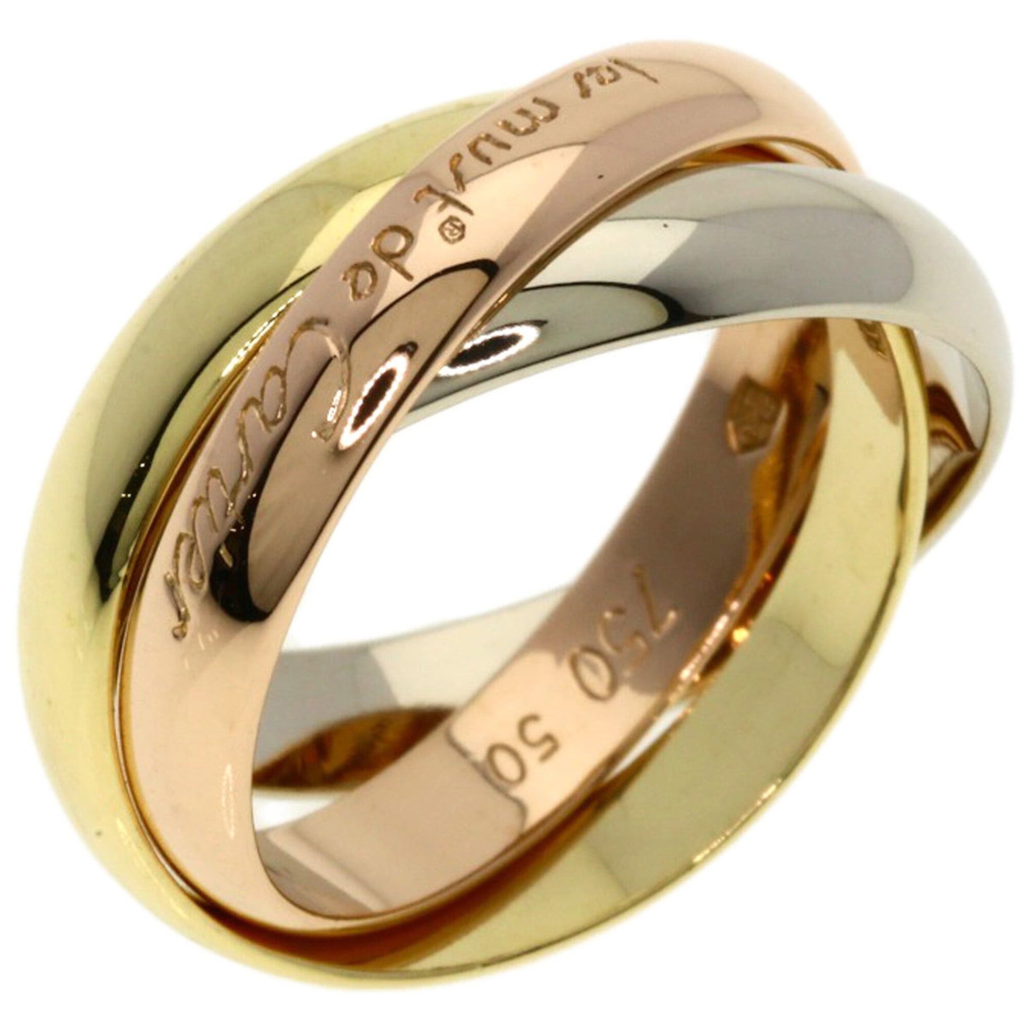 Cartier Cartier Trinity #50 Ring - 18K Yellow Gold/18K White Pink Gold Women's CARTIER Size ONE SIZE - 2 Thumbnail
