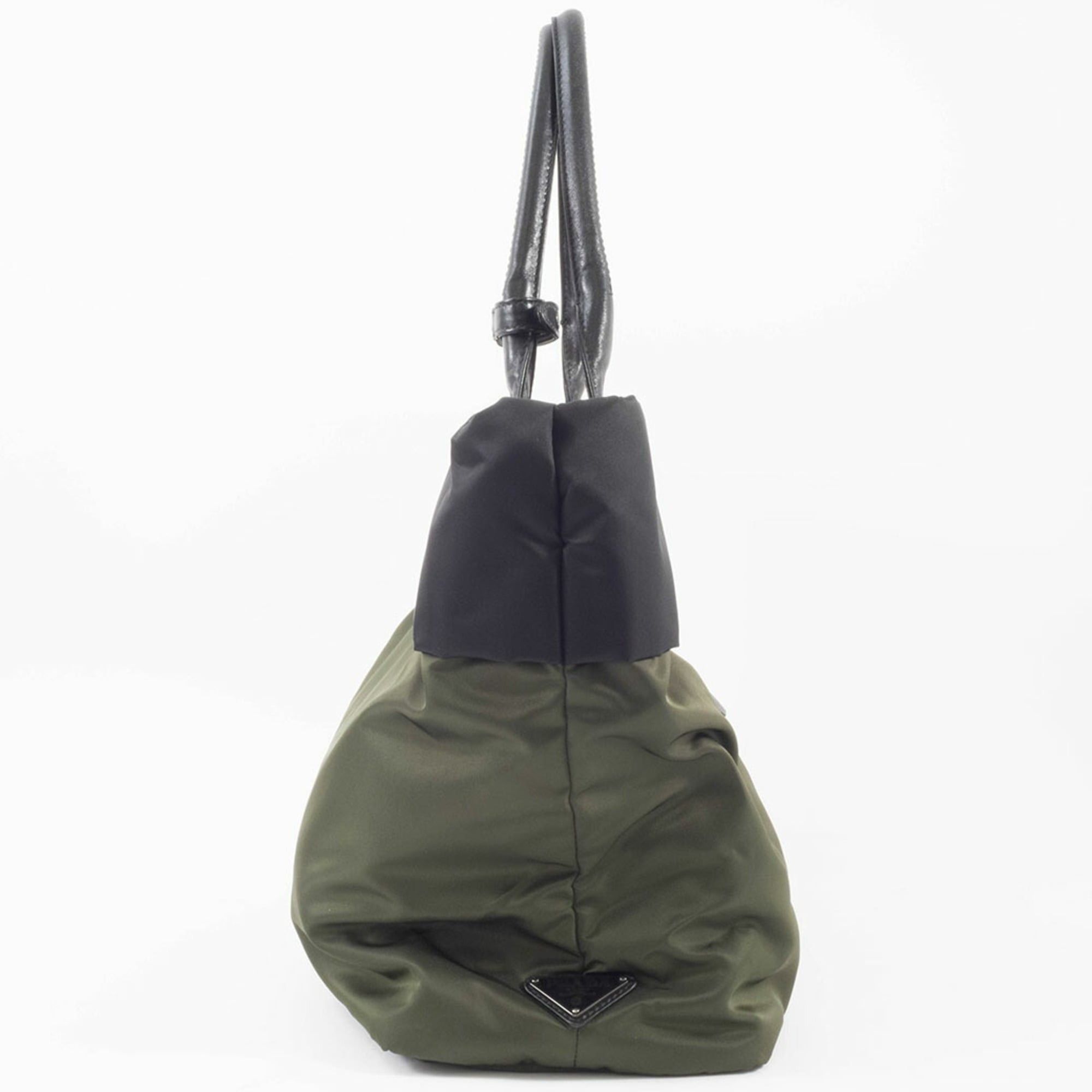 Prada Prada bag, tote nylon, B4521V, black, khaki green Size ONE SIZE - 4 Thumbnail