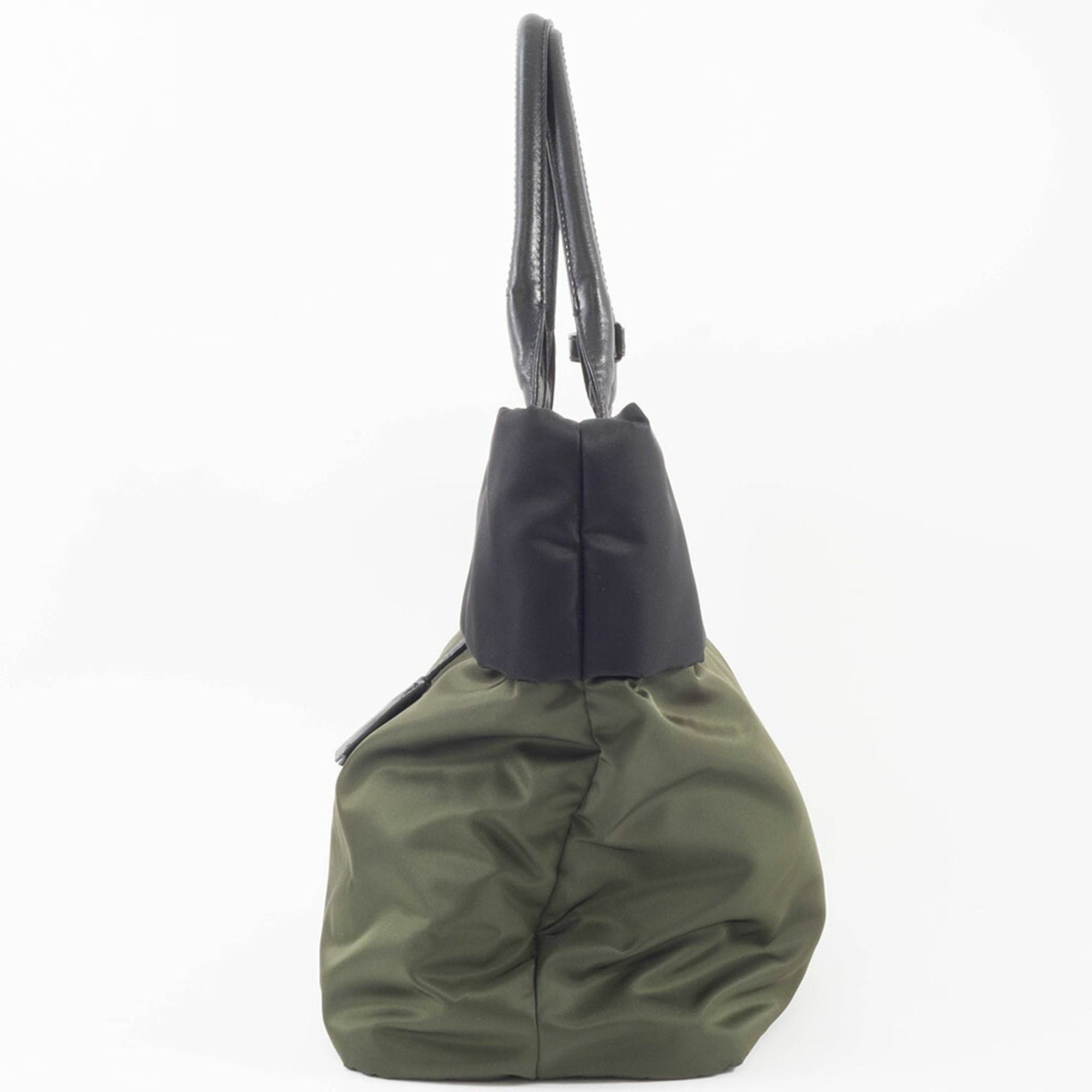 Prada Prada bag, tote nylon, B4521V, black, khaki green Size ONE SIZE - 5 Thumbnail