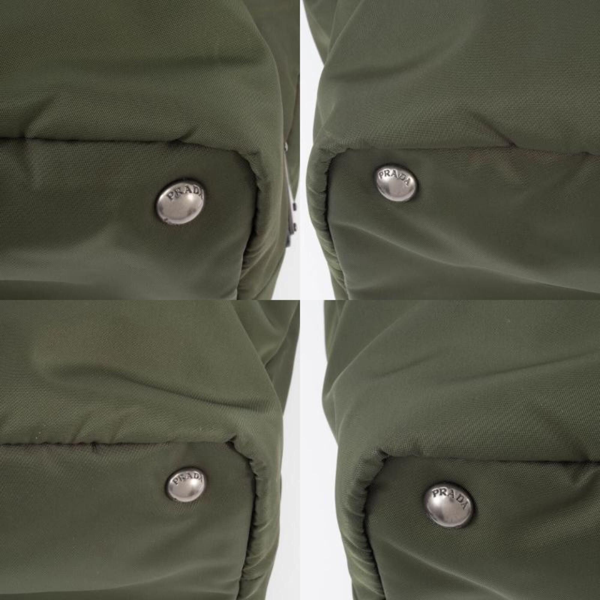 Prada Prada bag, tote nylon, B4521V, black, khaki green Size ONE SIZE - 20 Thumbnail