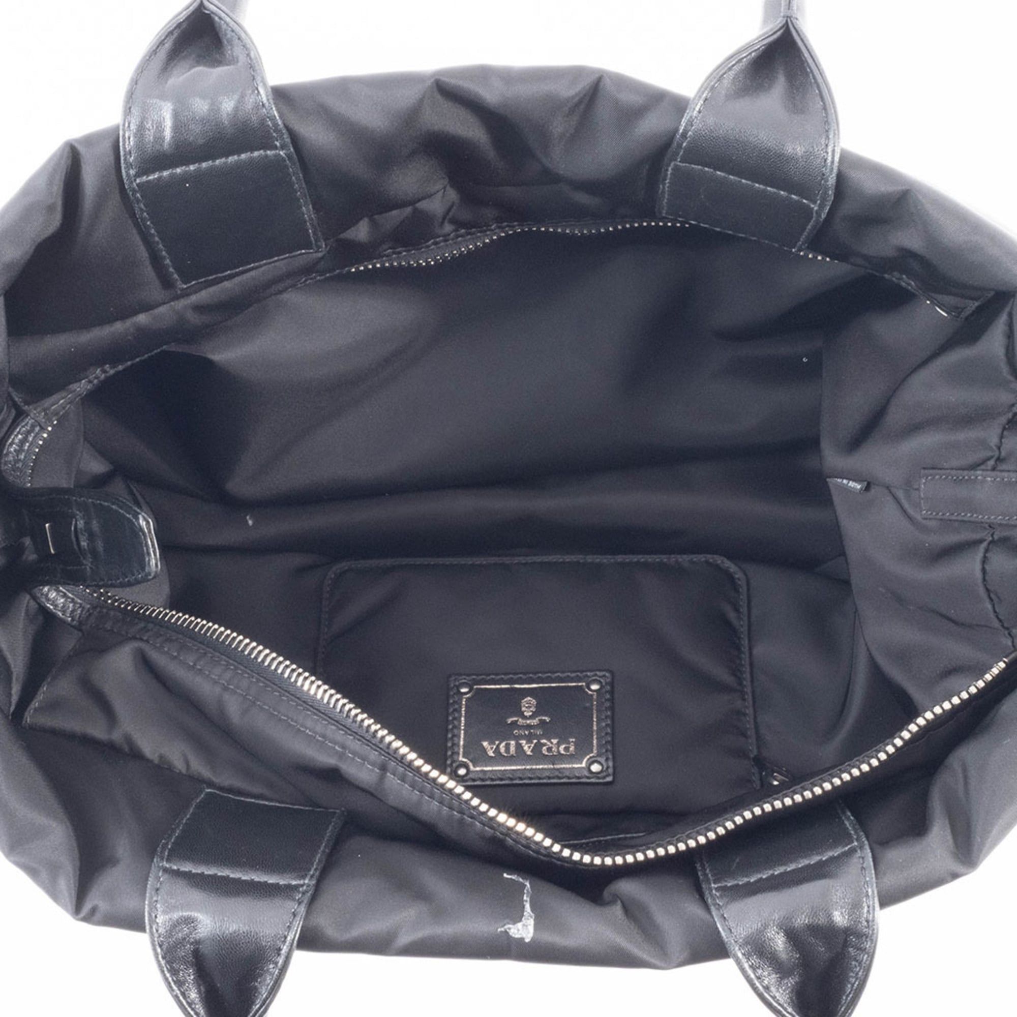 Prada Prada bag, tote nylon, B4521V, black, khaki green Size ONE SIZE - 13 Thumbnail