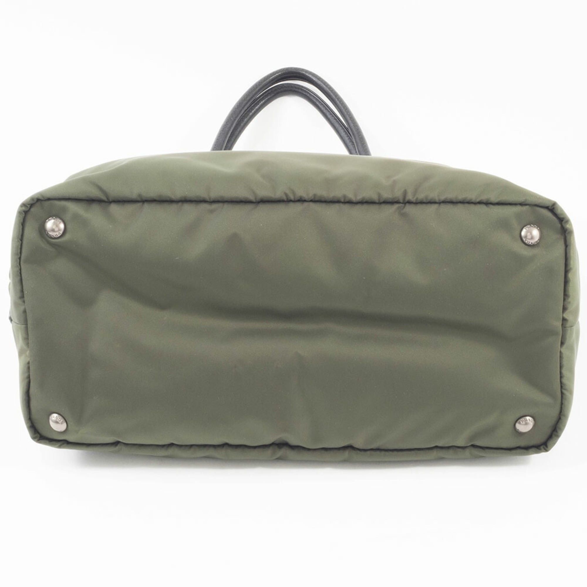 Prada Prada bag, tote nylon, B4521V, black, khaki green Size ONE SIZE - 7 Thumbnail