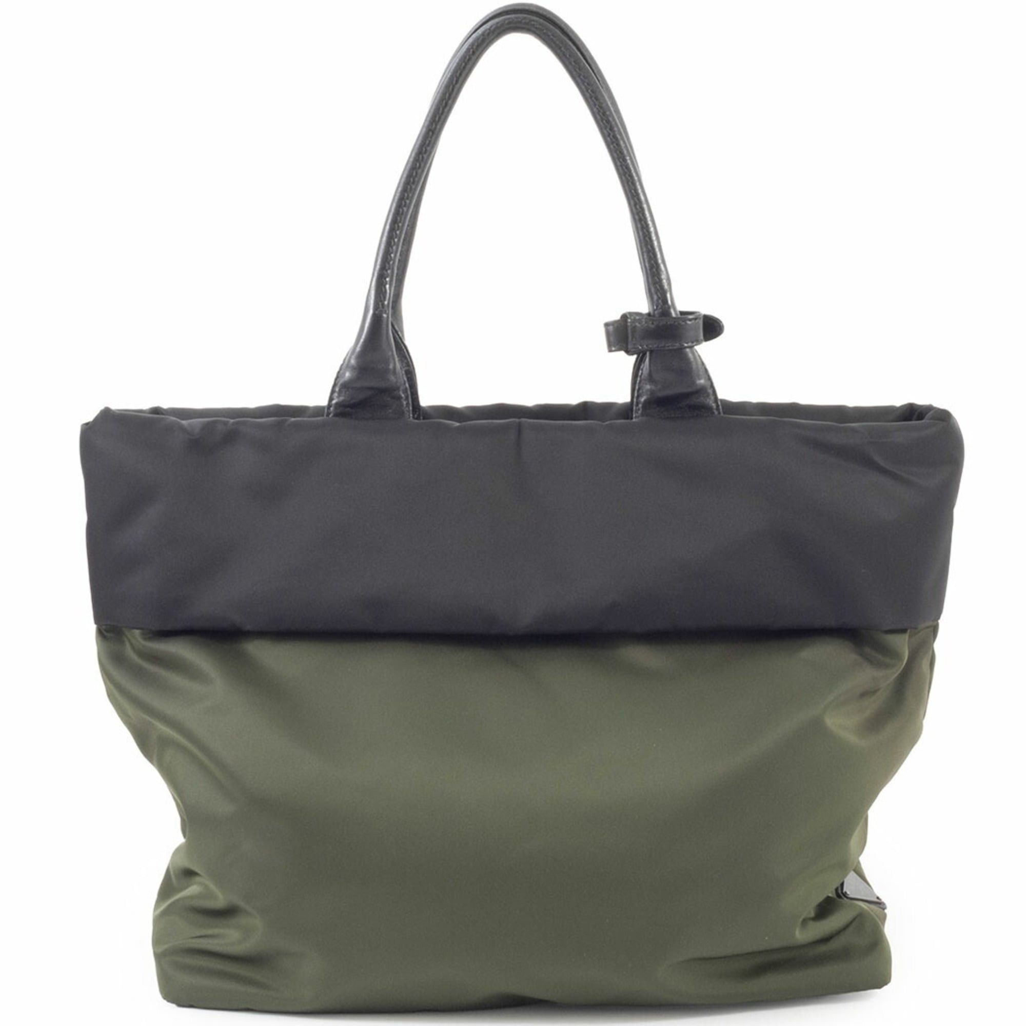 Prada Prada bag, tote nylon, B4521V, black, khaki green Size ONE SIZE - 3 Thumbnail
