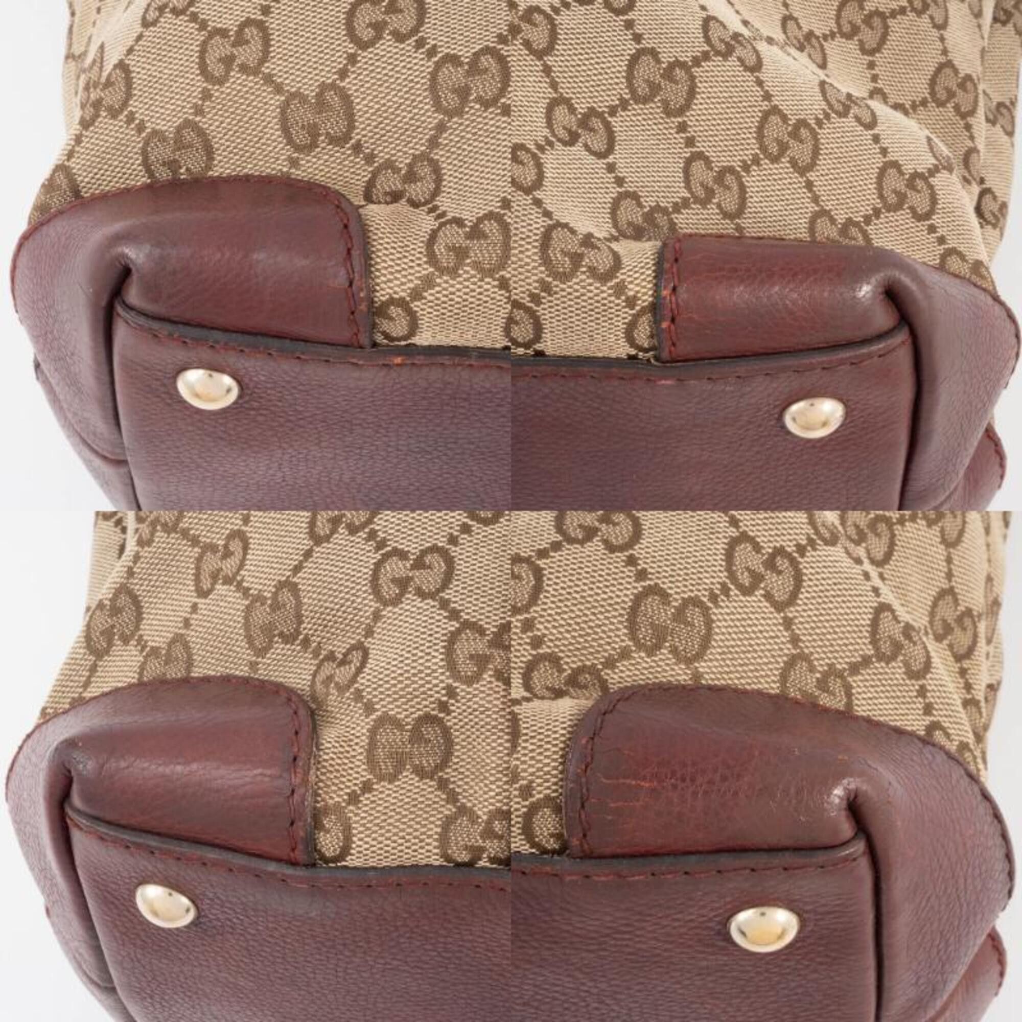 Gucci Gucci GG Canvas Tote Bag 257031 Beige Brown Marrakech Tassel Charm Size ONE SIZE - 20 Thumbnail