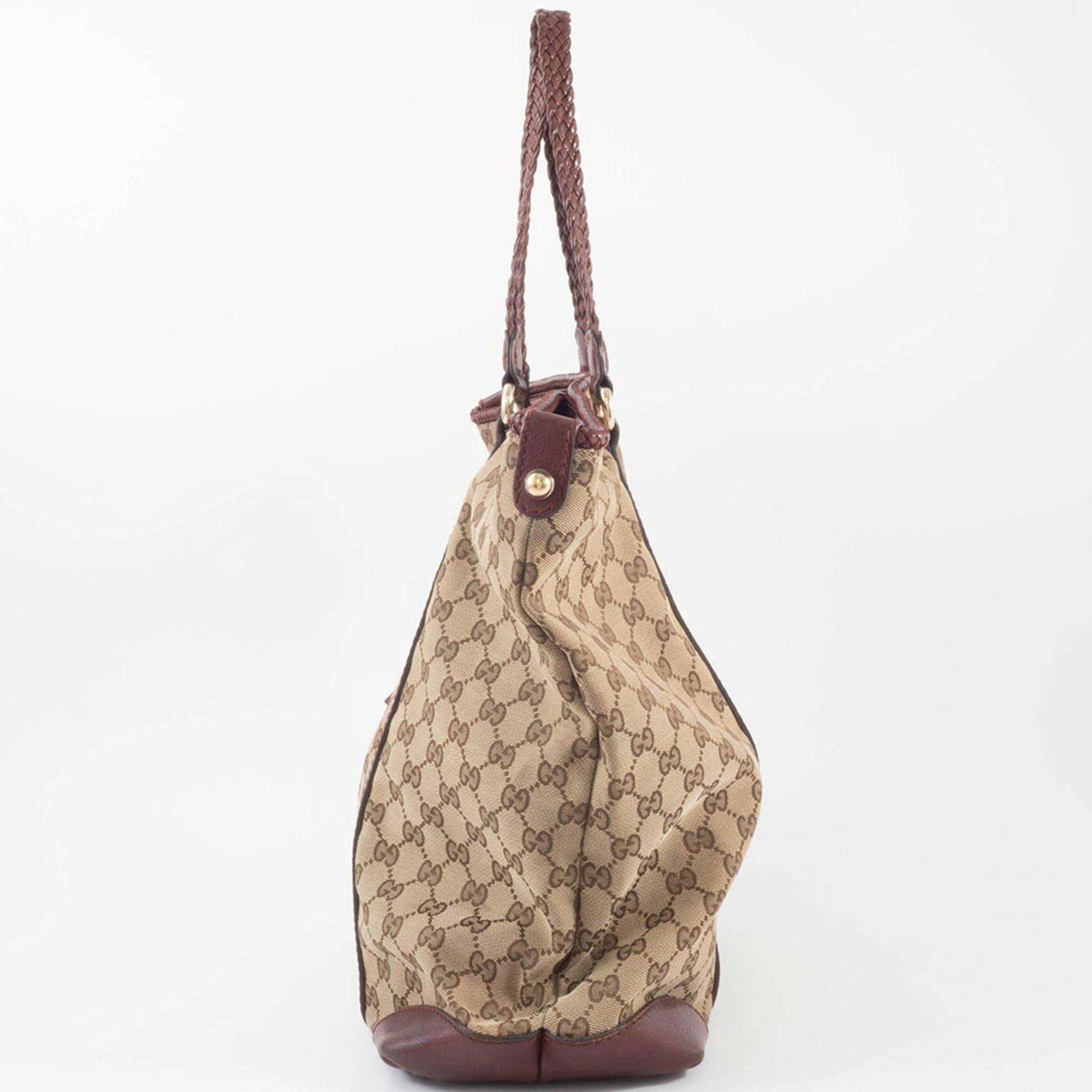 Gucci Gucci GG Canvas Tote Bag 257031 Beige Brown Marrakech Tassel Charm Size ONE SIZE - 5 Thumbnail