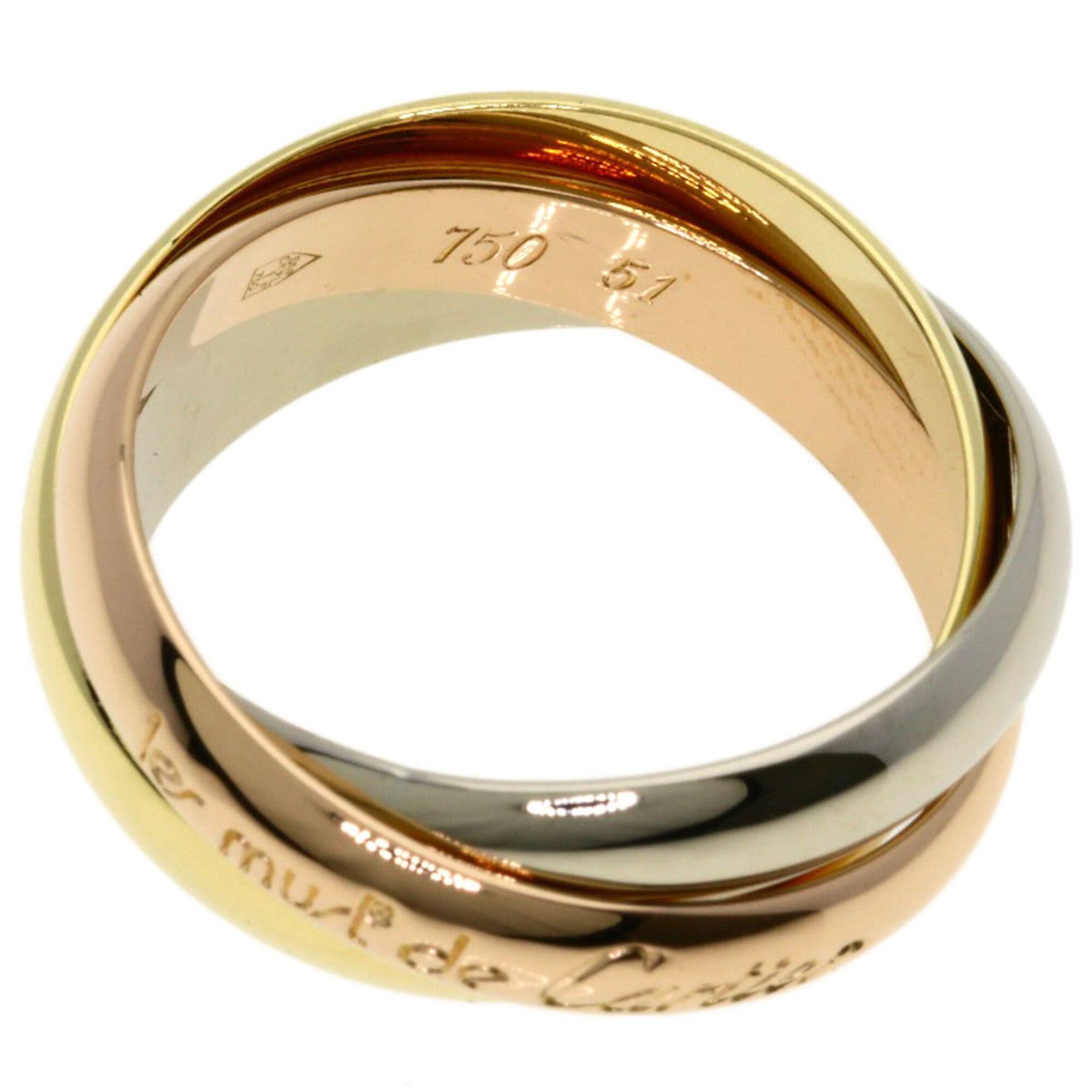 Cartier Cartier Trinity #51 Ring - 18K Yellow Gold/18K White Pink Gold Women's CARTIER Size ONE SIZE - 3 Thumbnail