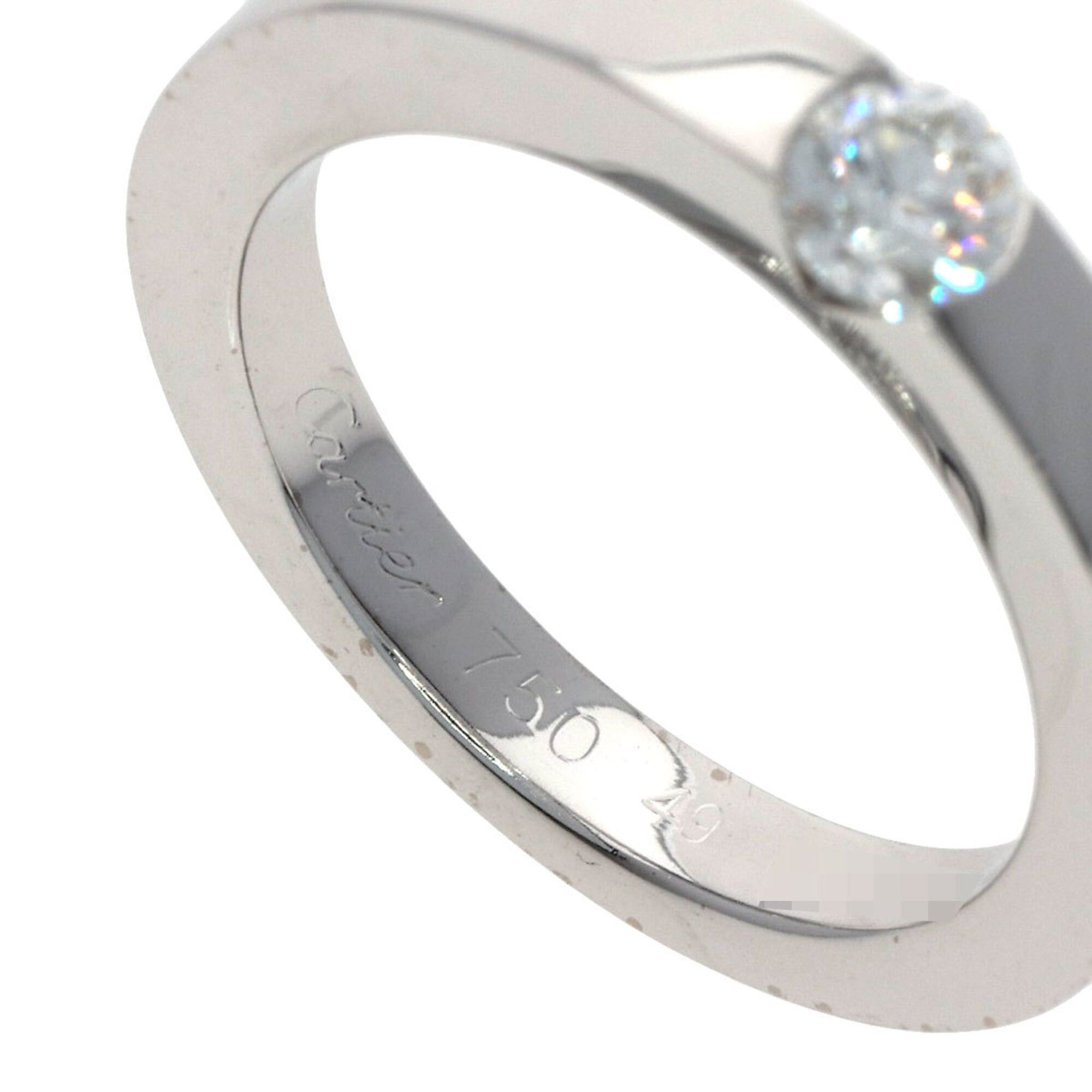 Cartier Cartier Date with Diamond Ring #49, 18K White Gold, Women's. Size ONE SIZE - 5 Thumbnail