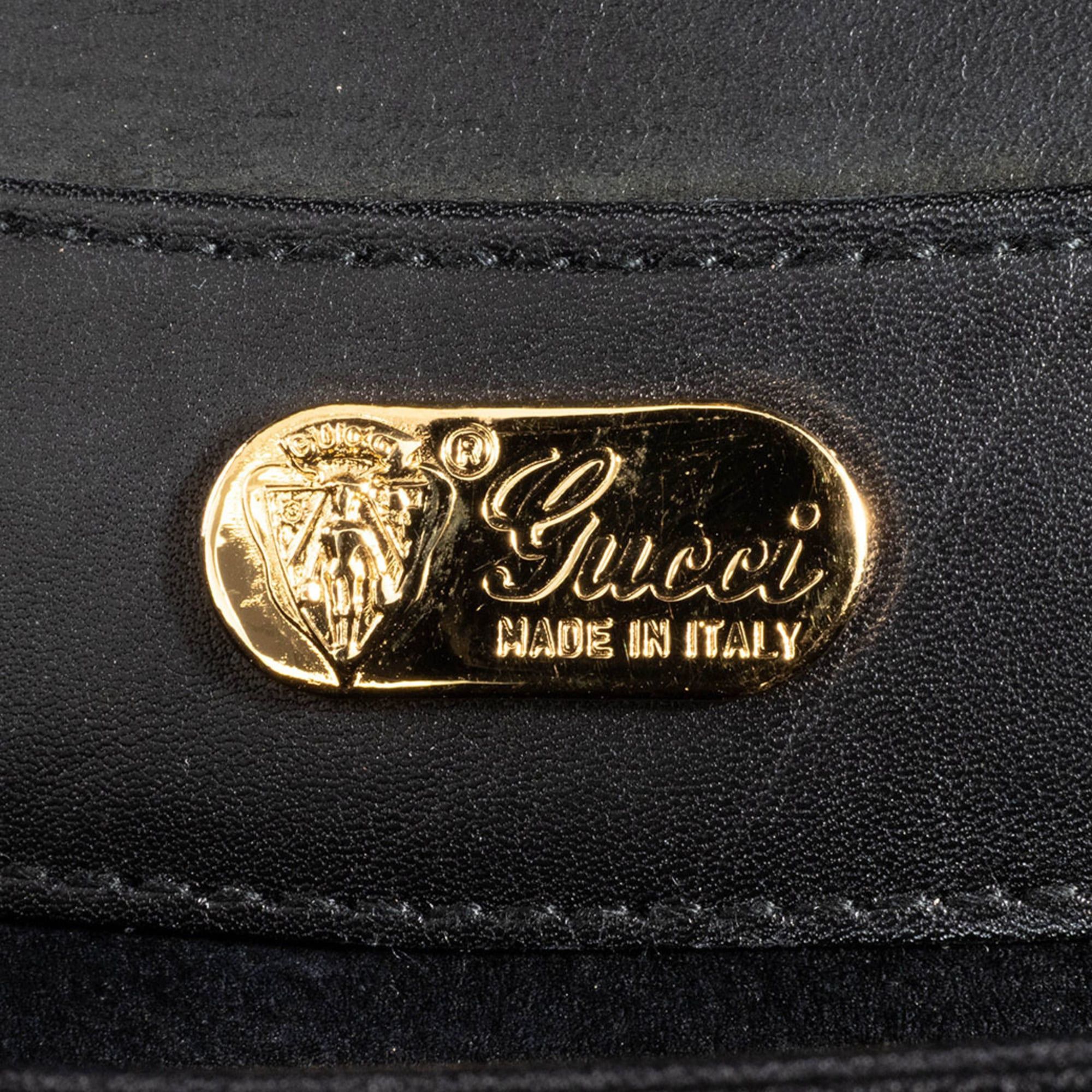 Gucci Gucci bag, Old handbag, 26 000 0044, leather, black, embossed. Size ONE SIZE - 12 Thumbnail