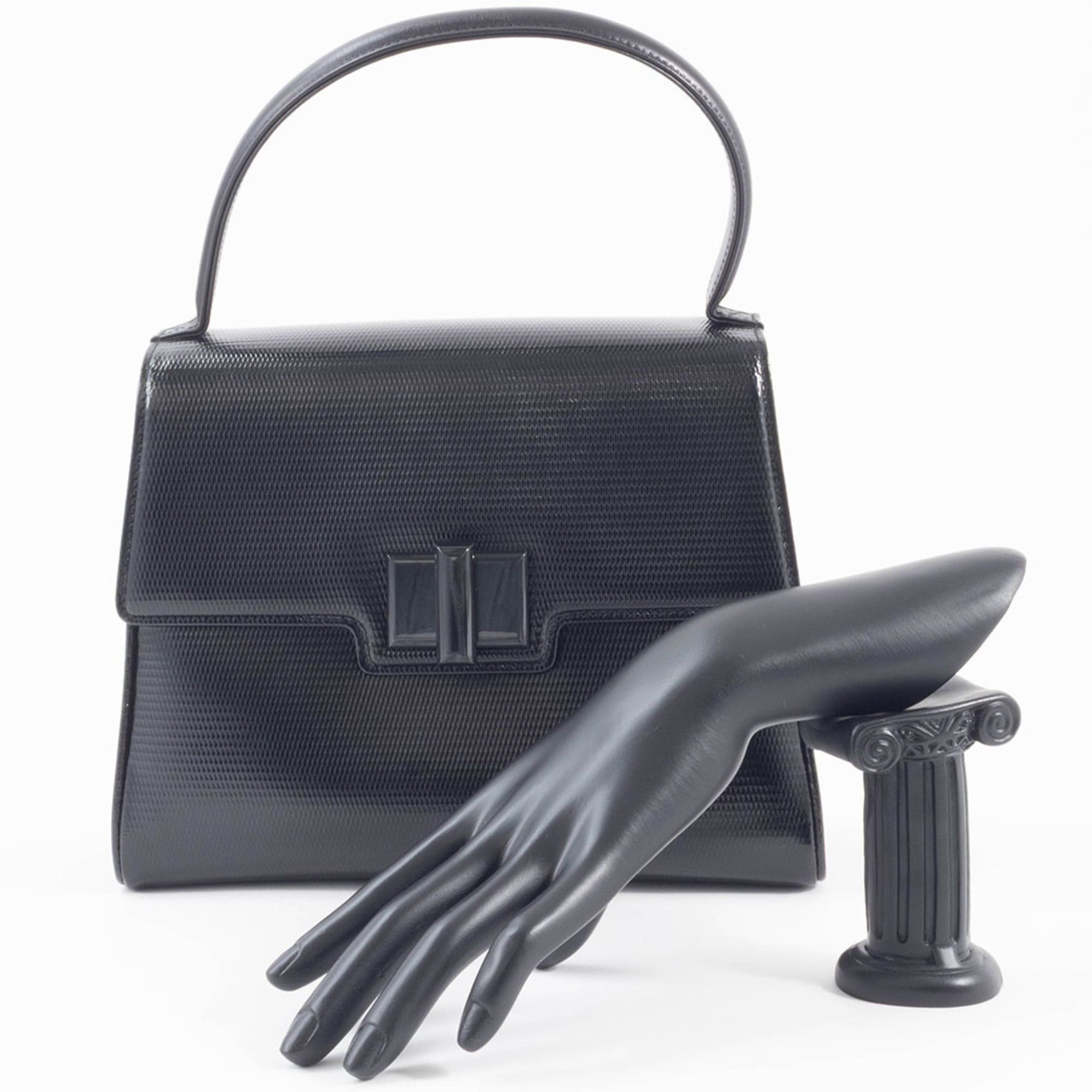 Gucci Gucci bag, Old handbag, 26 000 0044, leather, black, embossed. Size ONE SIZE - 11 Thumbnail