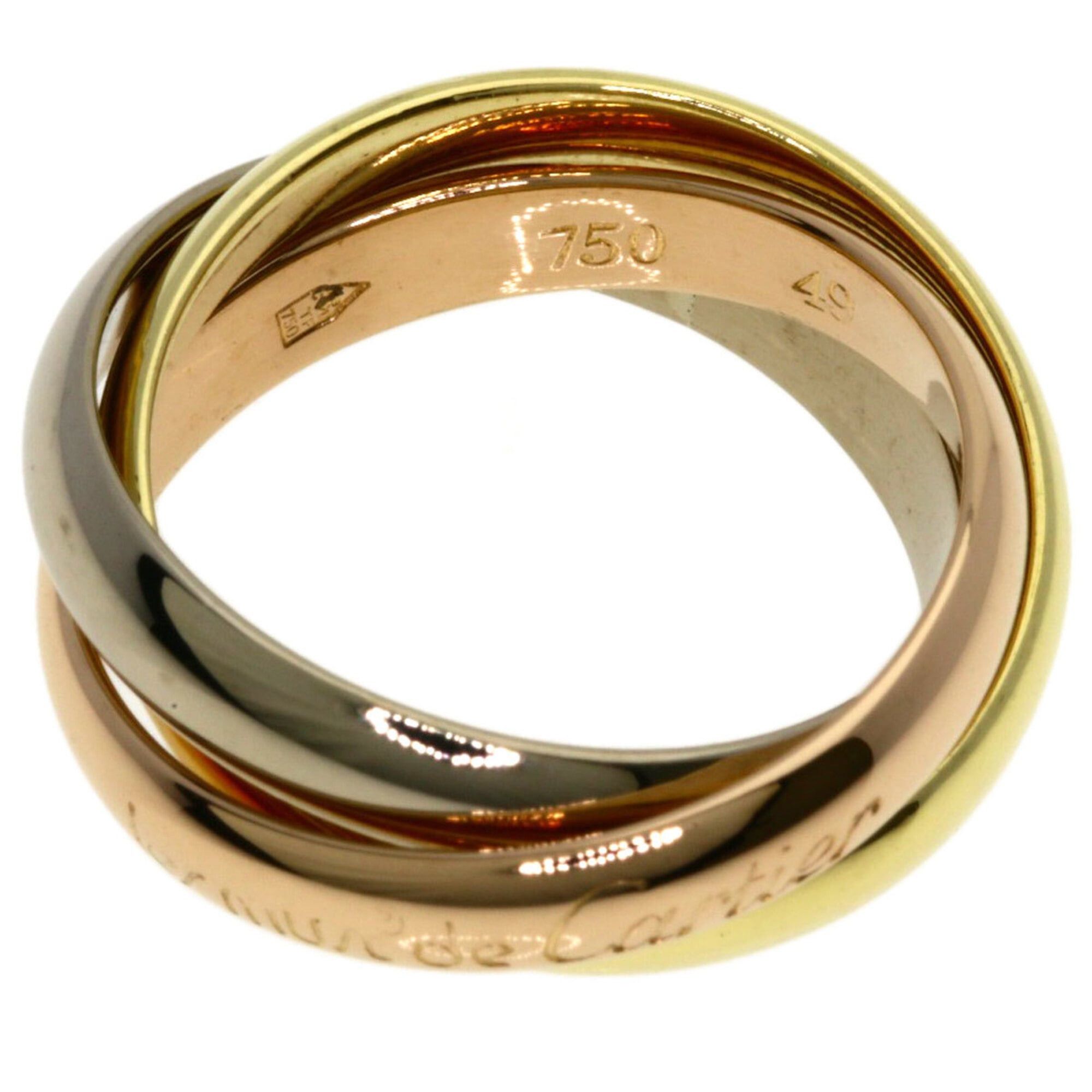 Cartier Cartier Trinity #49 Ring - 18K Yellow Gold/18K White Pink Gold Women's CARTIER Size ONE SIZE - 3 Thumbnail