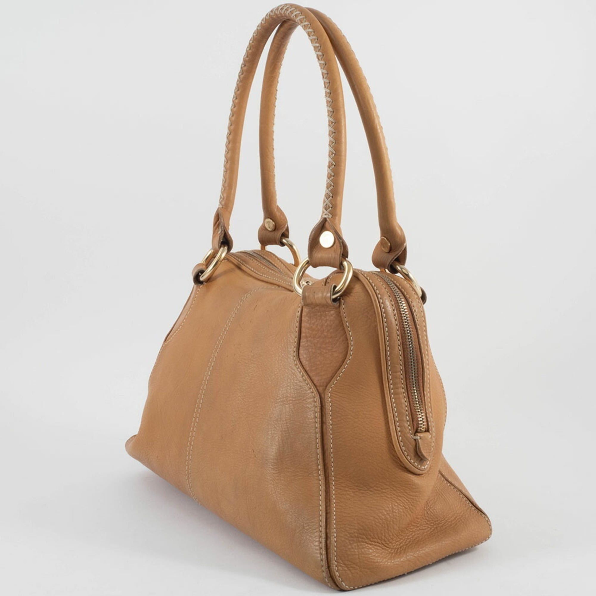 Celine Celine Bag Shoulder Leather PP-PA-0057 Beige Boston Size ONE SIZE - 9 Thumbnail