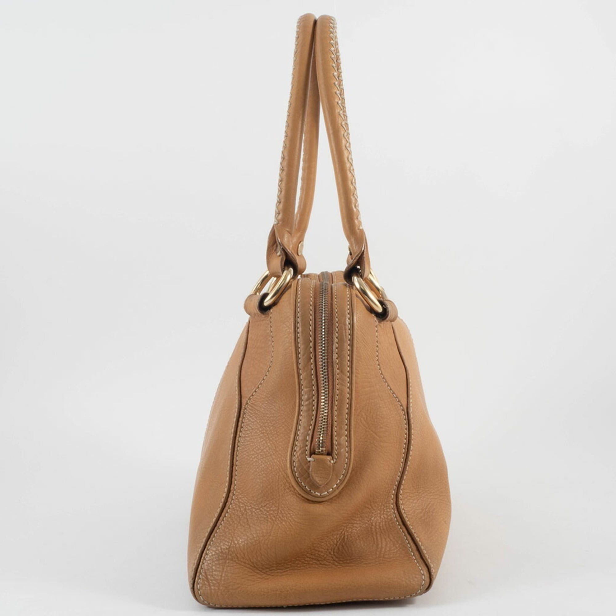 Celine Celine Bag Shoulder Leather PP-PA-0057 Beige Boston Size ONE SIZE - 4 Thumbnail