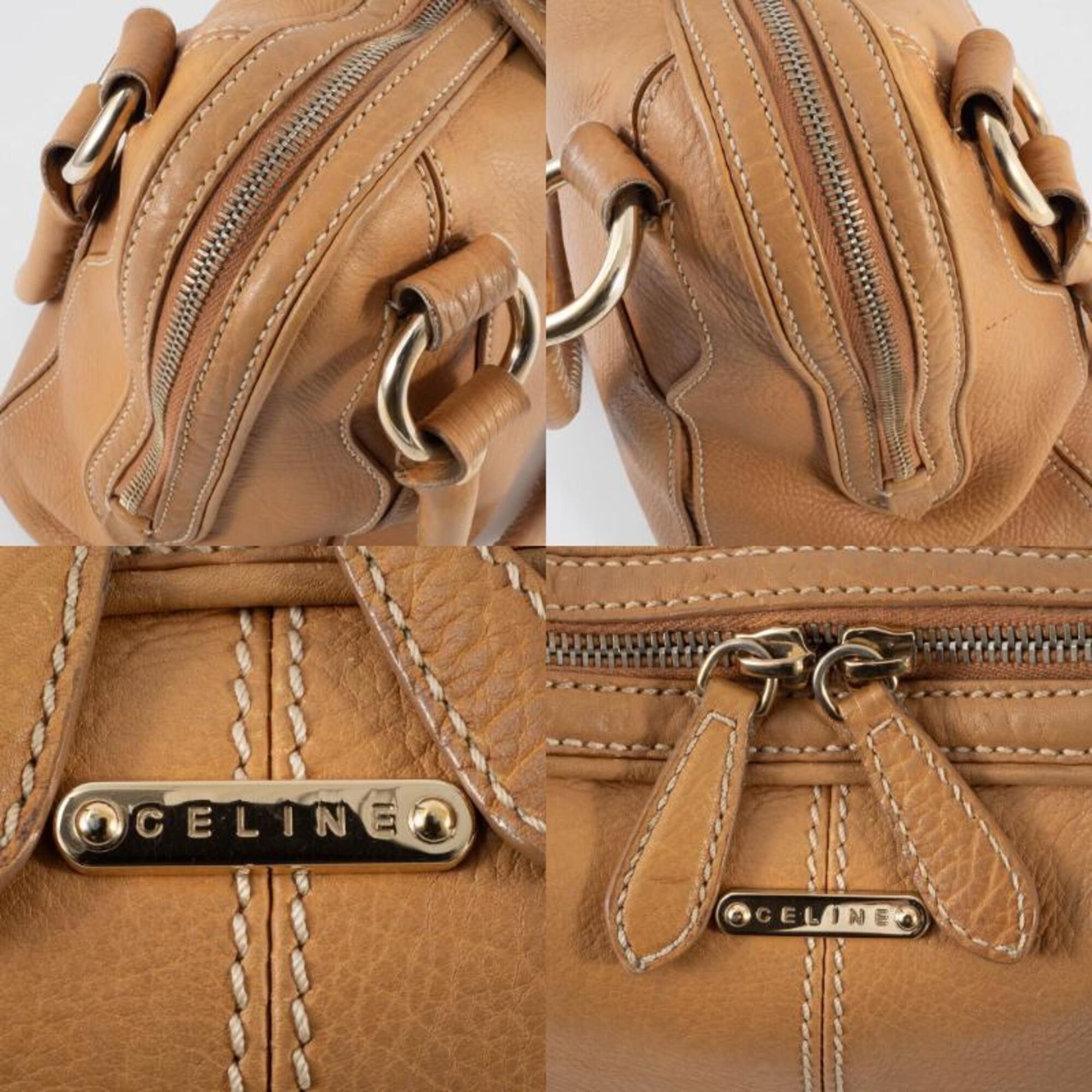 Celine Celine Bag Shoulder Leather PP-PA-0057 Beige Boston Size ONE SIZE - 18 Thumbnail