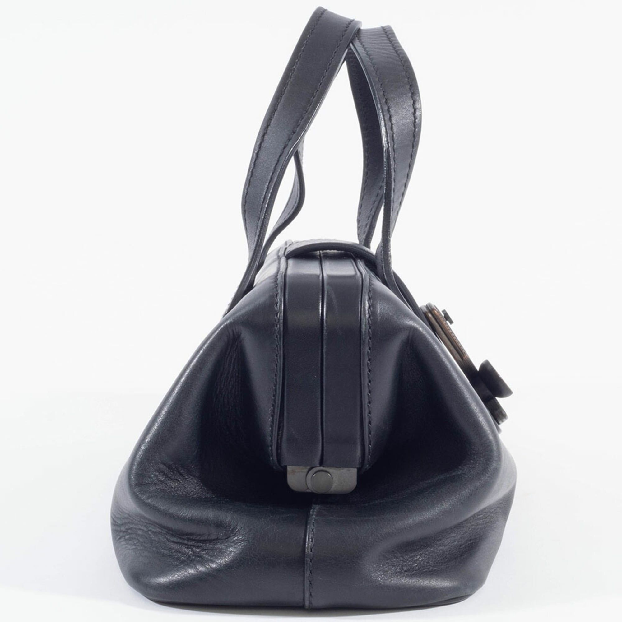 Gucci Gucci Doctor's Bag Handbag 105378 Leather Black Women's GUCCI Size ONE SIZE - 3 Thumbnail