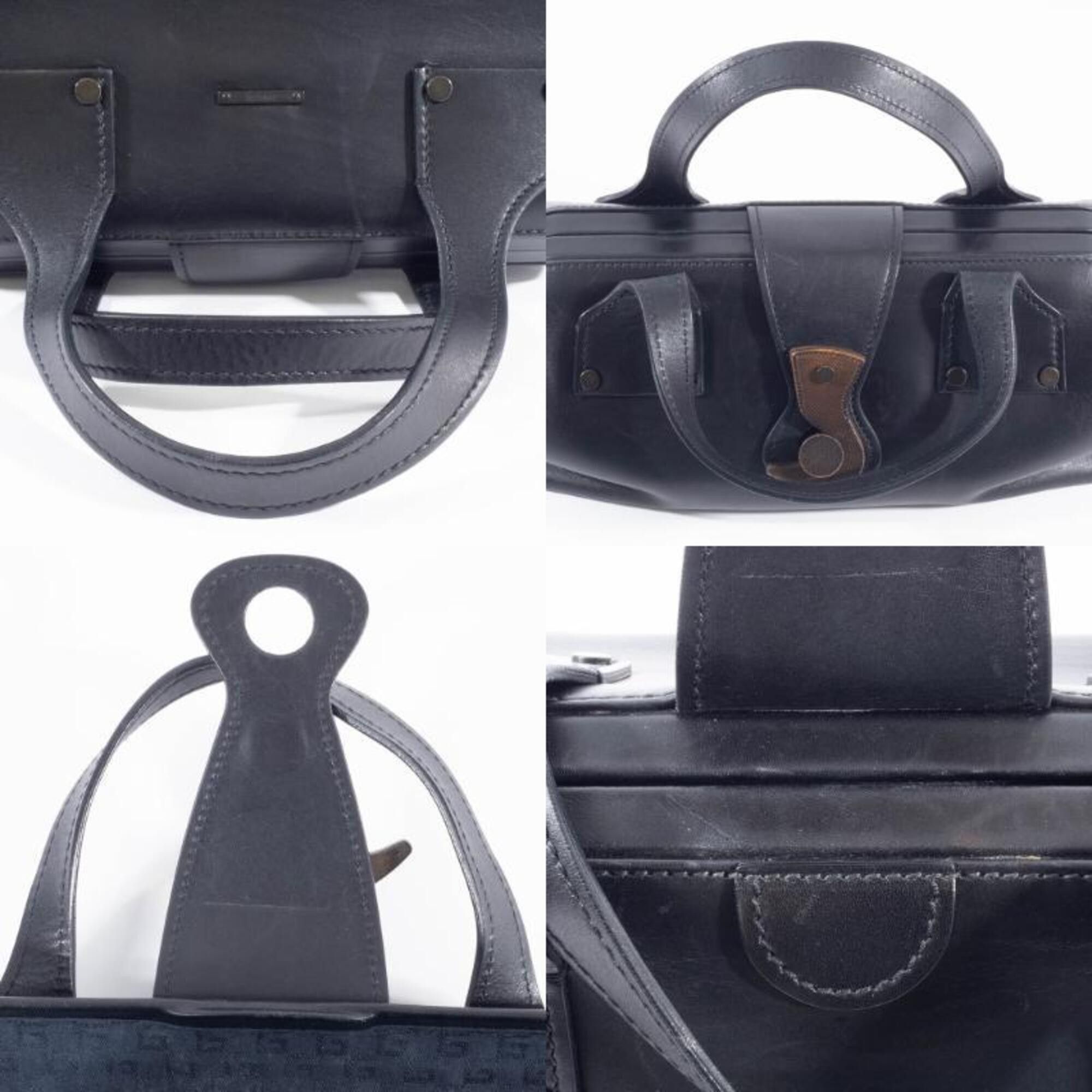 Gucci Gucci Doctor's Bag Handbag 105378 Leather Black Women's GUCCI Size ONE SIZE - 18 Thumbnail