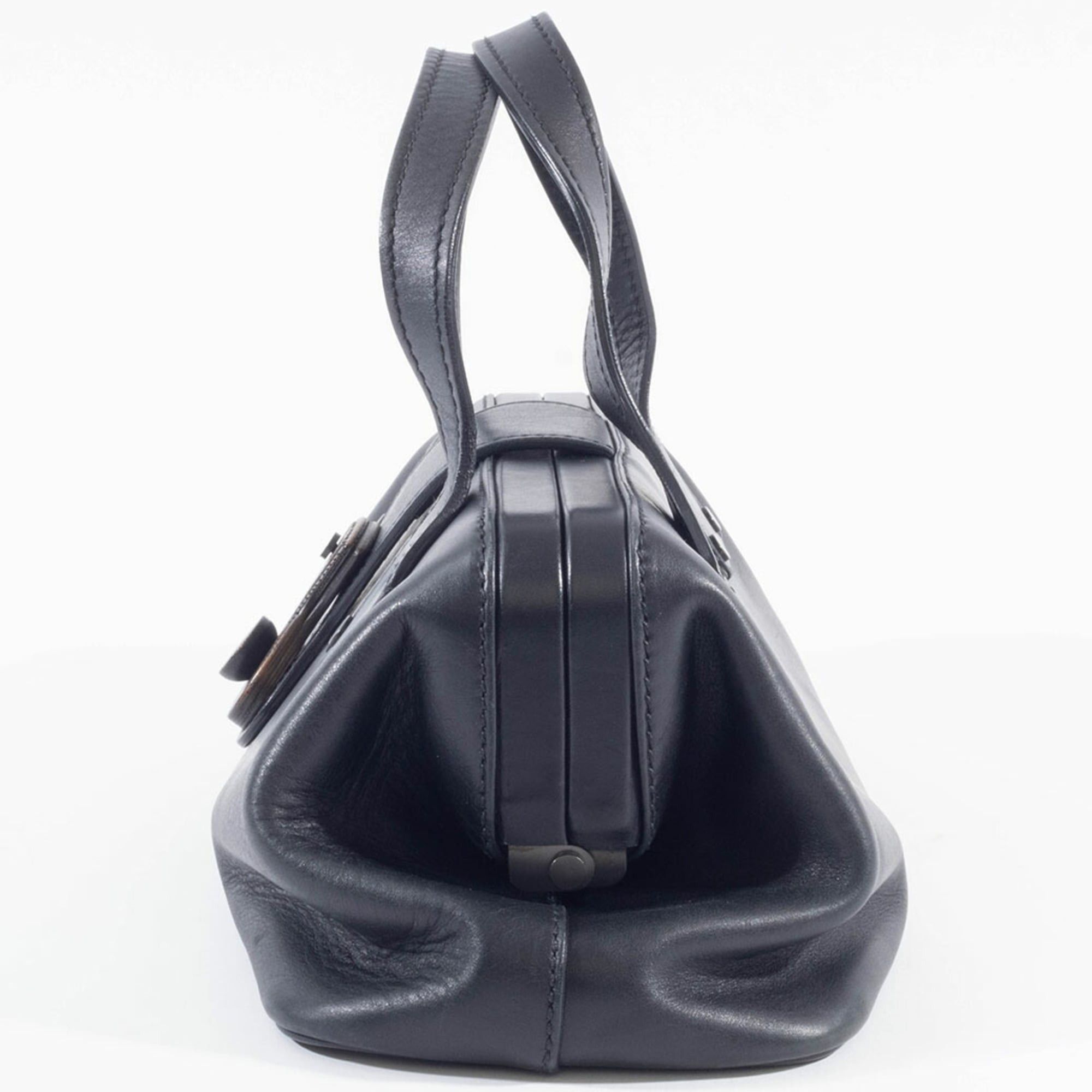 Gucci Gucci Doctor's Bag Handbag 105378 Leather Black Women's GUCCI Size ONE SIZE - 4 Thumbnail