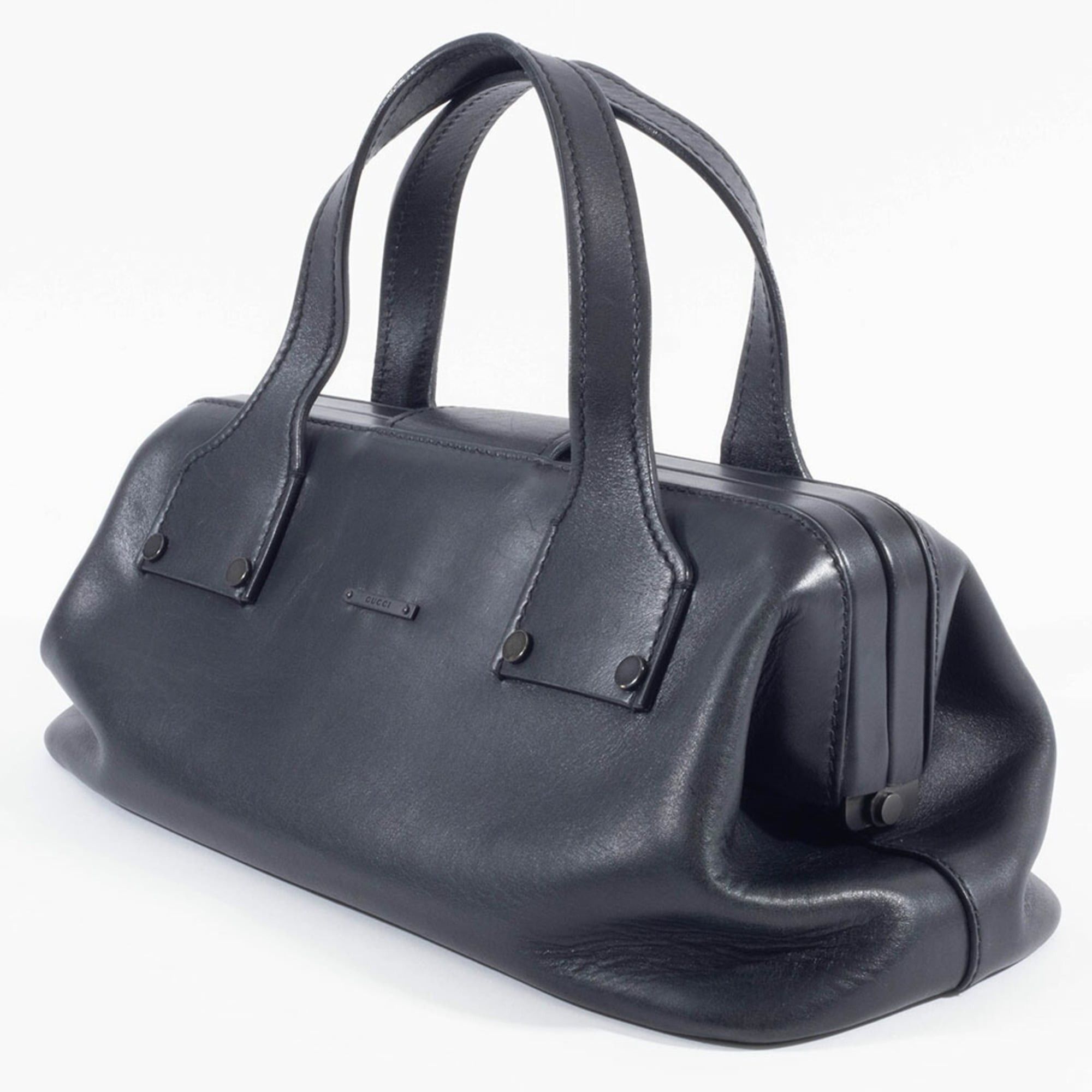 Gucci Gucci Doctor's Bag Handbag 105378 Leather Black Women's GUCCI Size ONE SIZE - 8 Thumbnail
