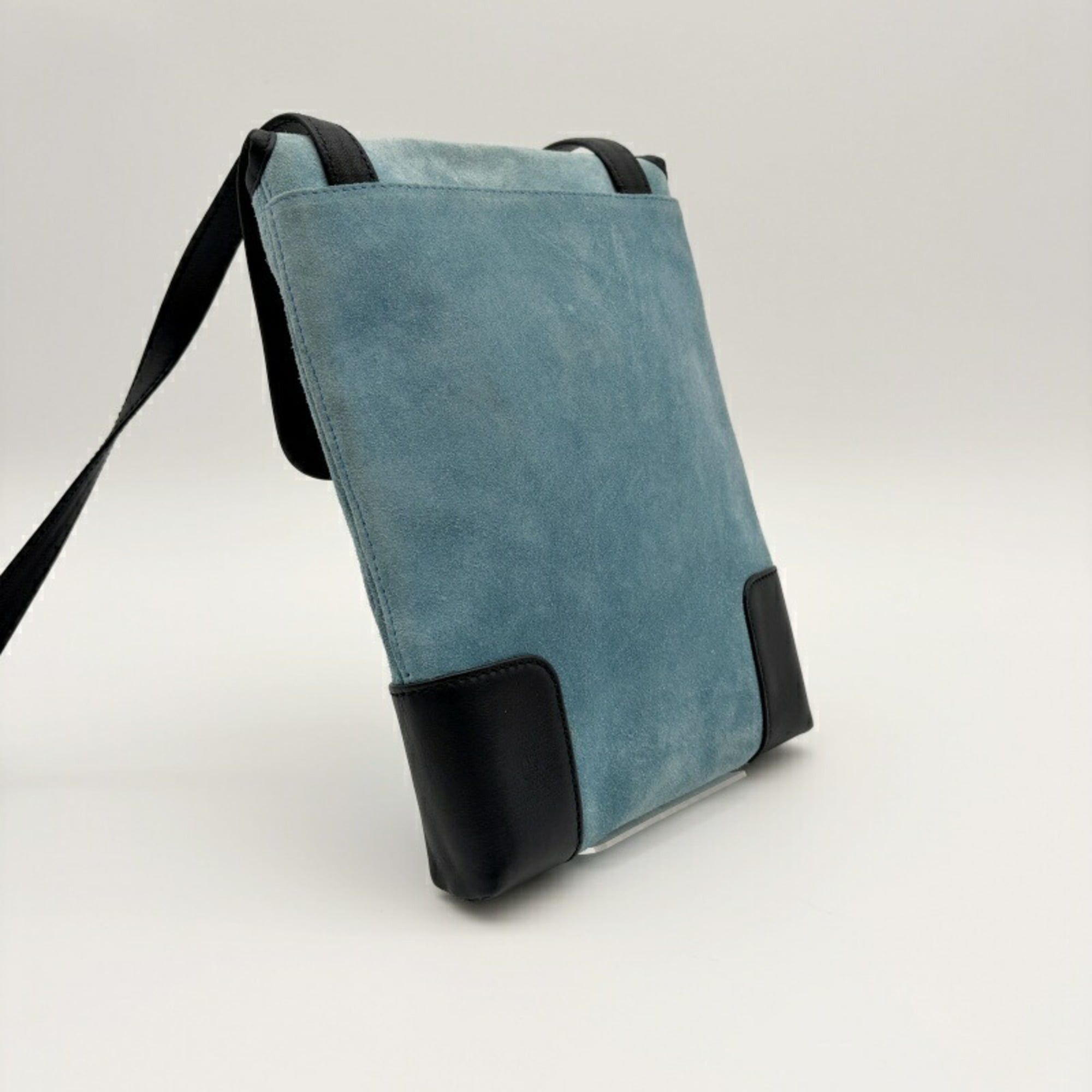 Loewe Loewe bag, shoulder Anagram, flap, suede, blue, women's pochette Size ONE SIZE - 5 Thumbnail
