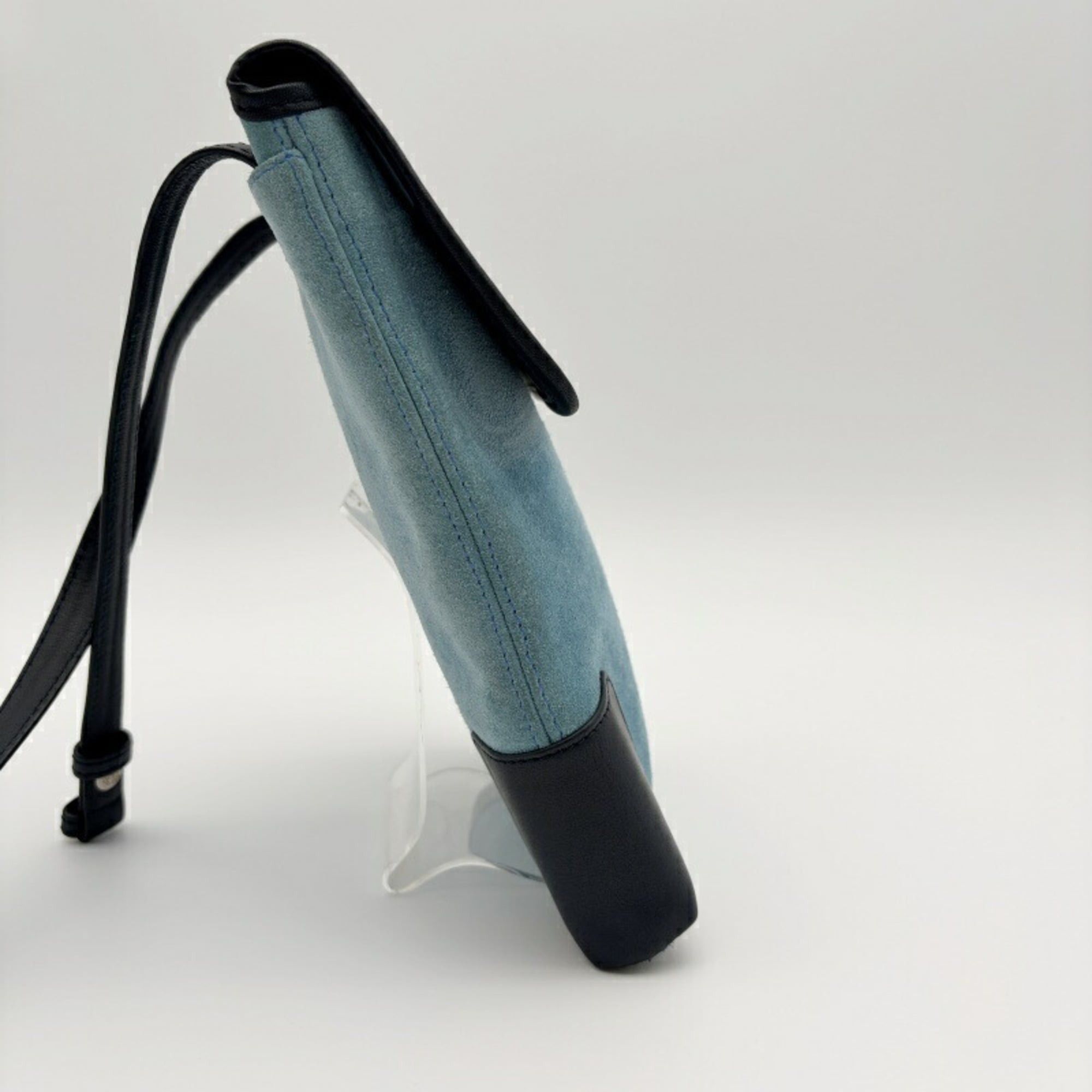Loewe Loewe bag, shoulder Anagram, flap, suede, blue, women's pochette Size ONE SIZE - 7 Thumbnail
