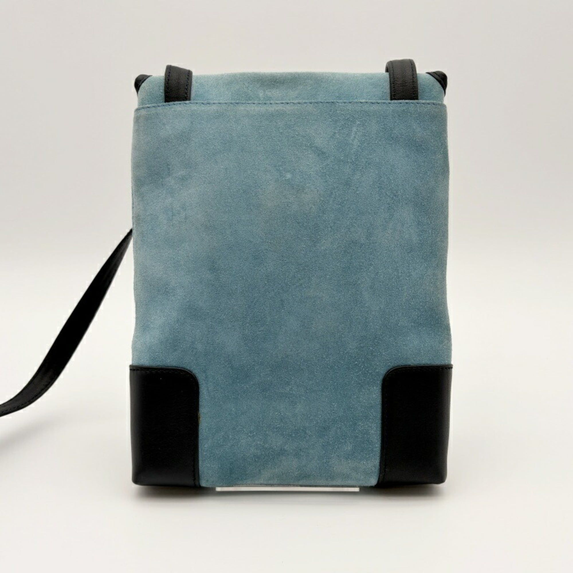 Loewe Loewe bag, shoulder Anagram, flap, suede, blue, women's pochette Size ONE SIZE - 3 Thumbnail