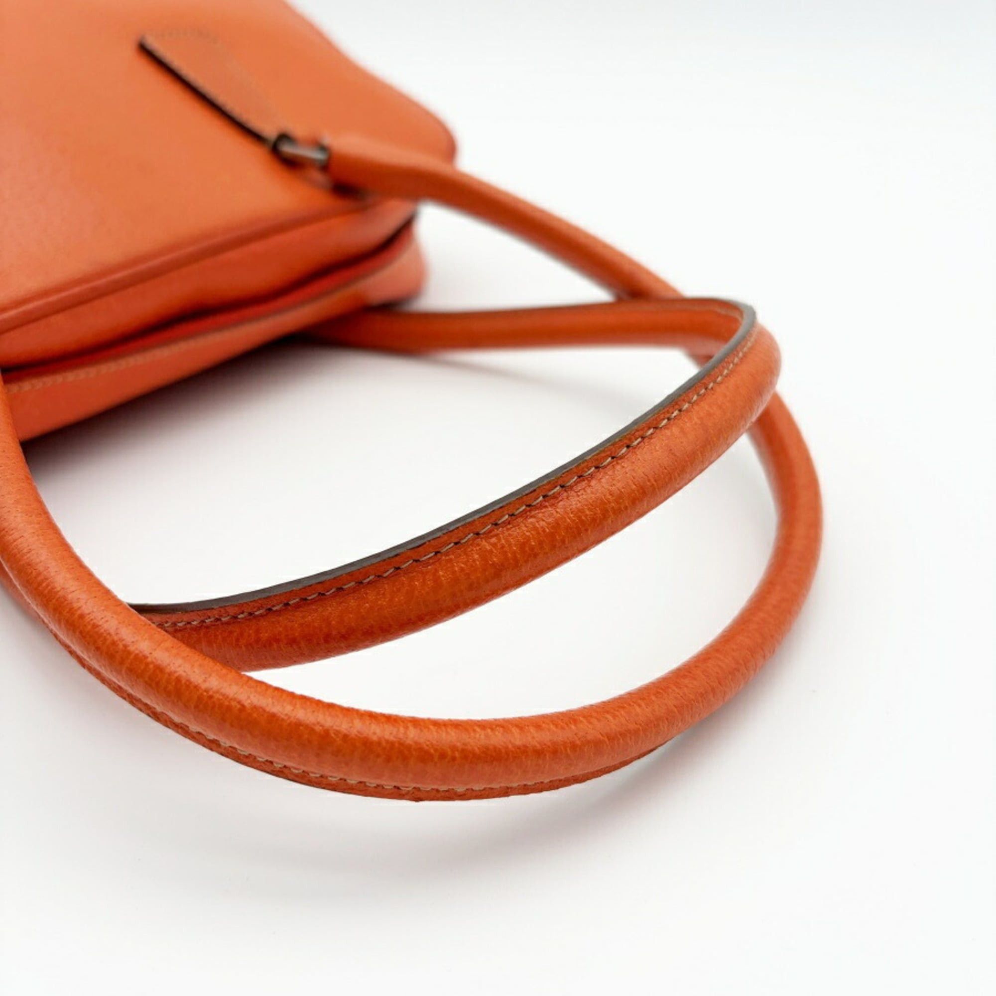 Prada Prada bag, Boston leather, orange, bowling bag Size ONE SIZE - 8 Thumbnail
