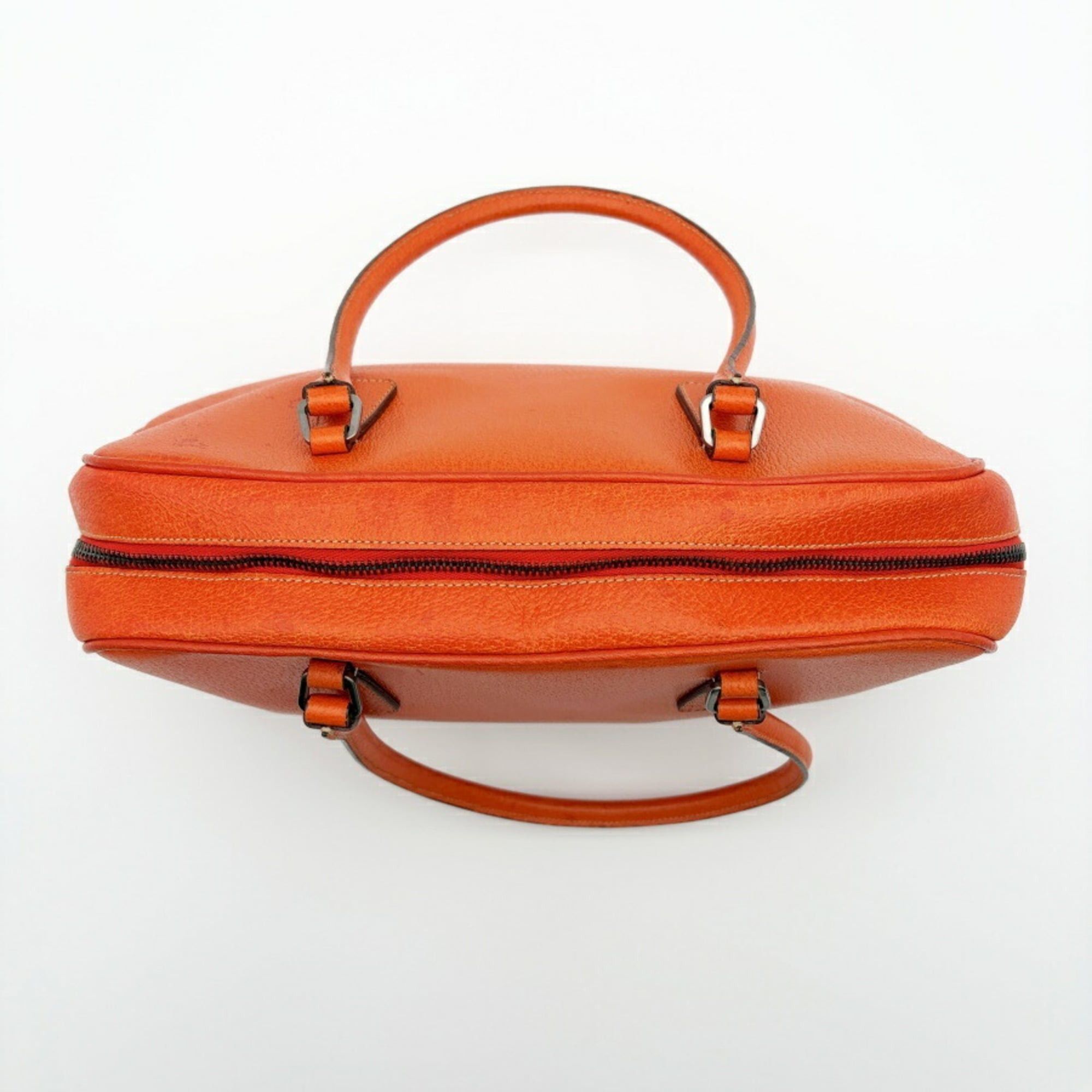 Prada Prada bag, Boston leather, orange, bowling bag Size ONE SIZE - 4 Thumbnail