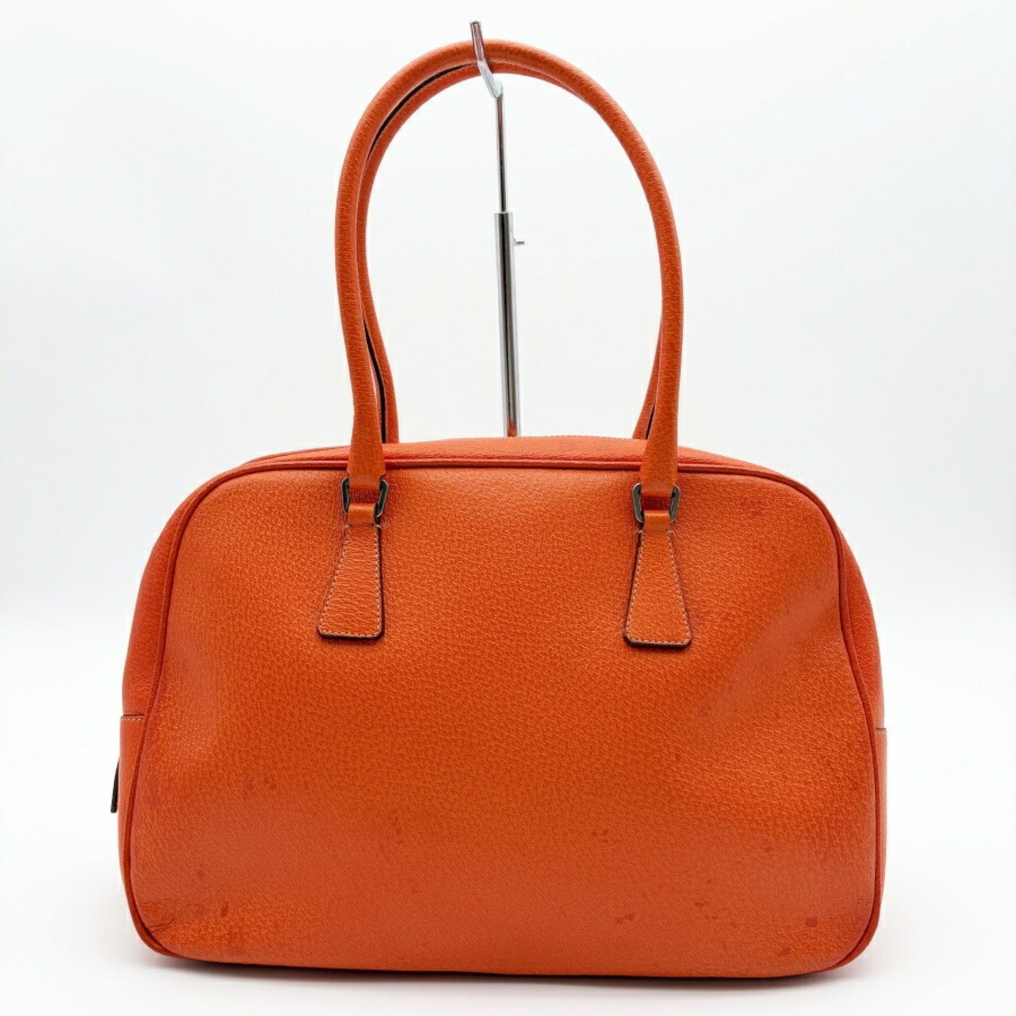 Prada Prada bag, Boston leather, orange, bowling bag Size ONE SIZE - 2 Thumbnail