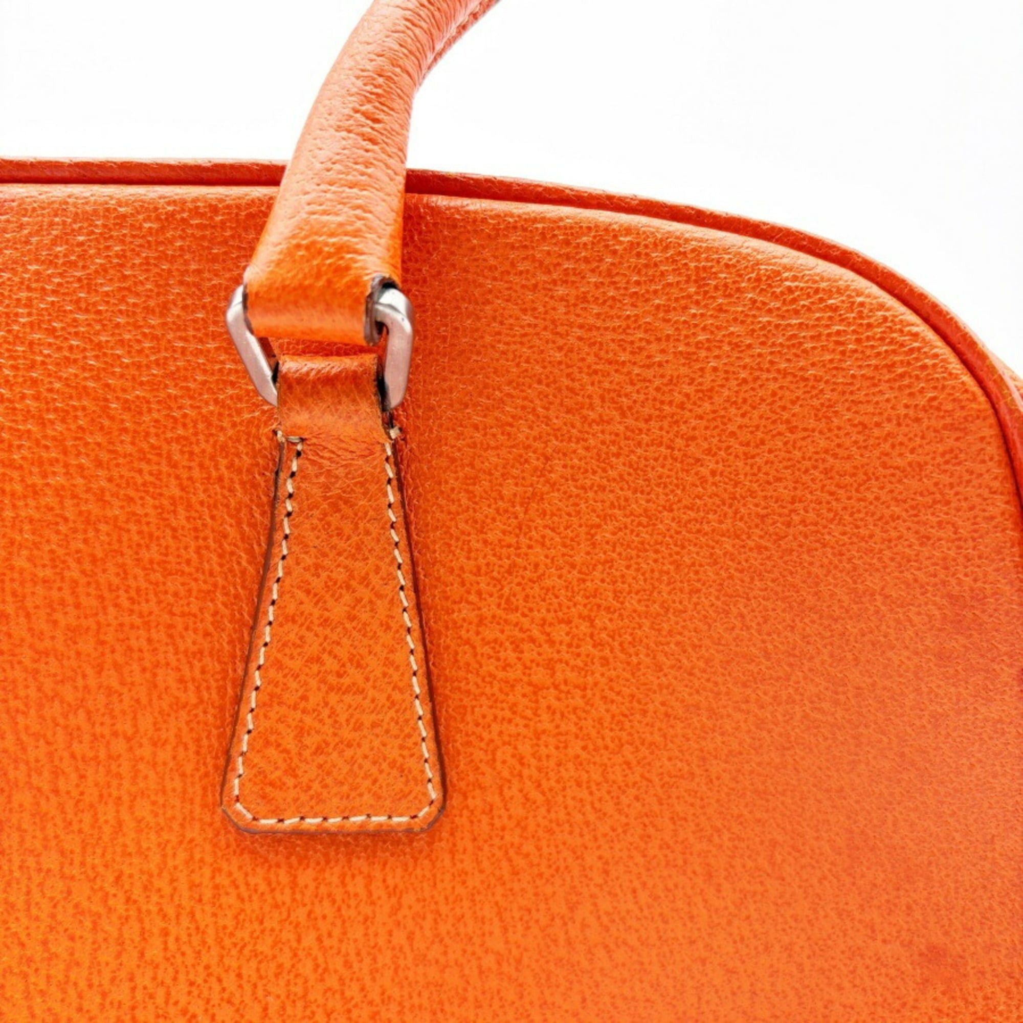 Prada Prada bag, Boston leather, orange, bowling bag Size ONE SIZE - 11 Thumbnail