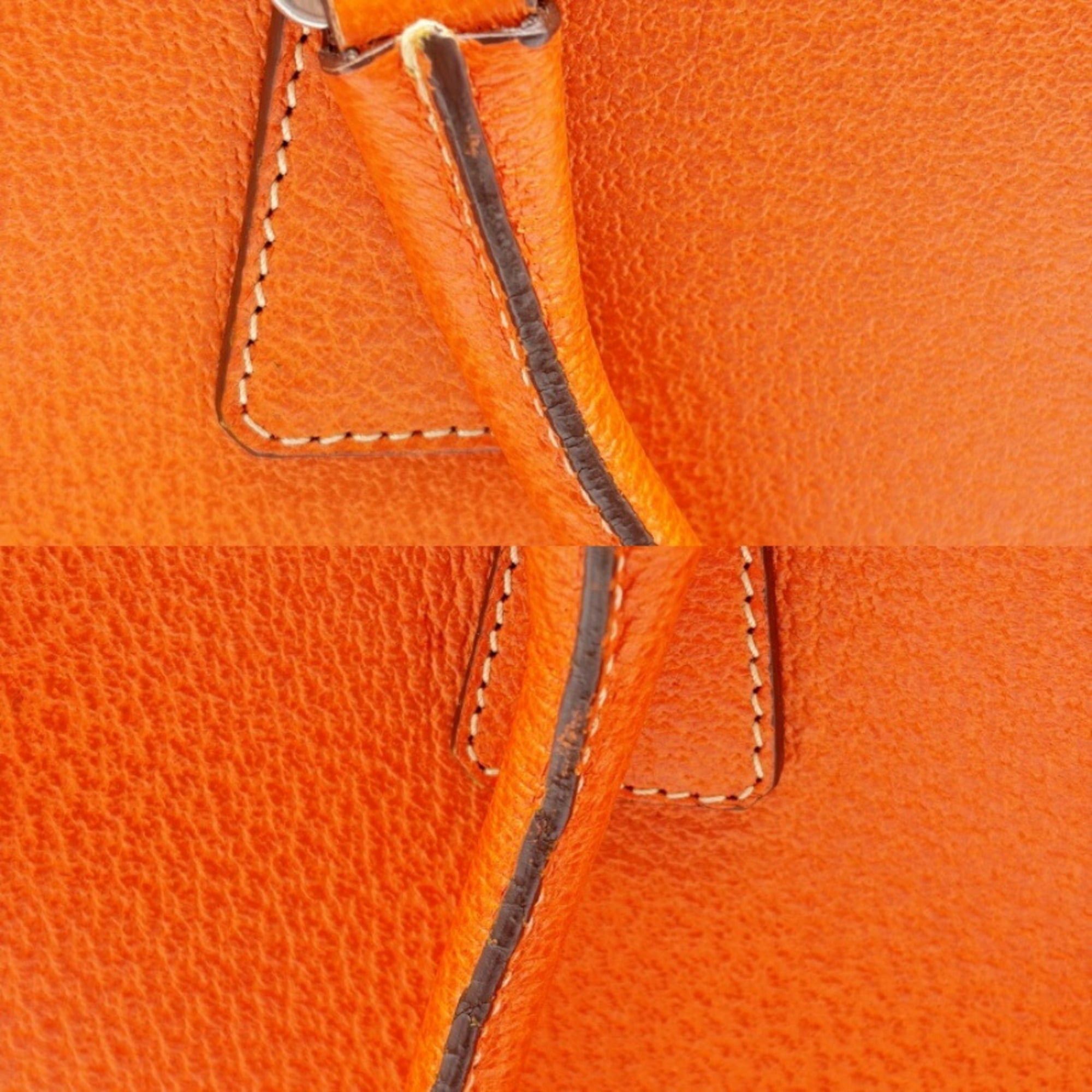 Prada Prada bag, Boston leather, orange, bowling bag Size ONE SIZE - 21 Thumbnail