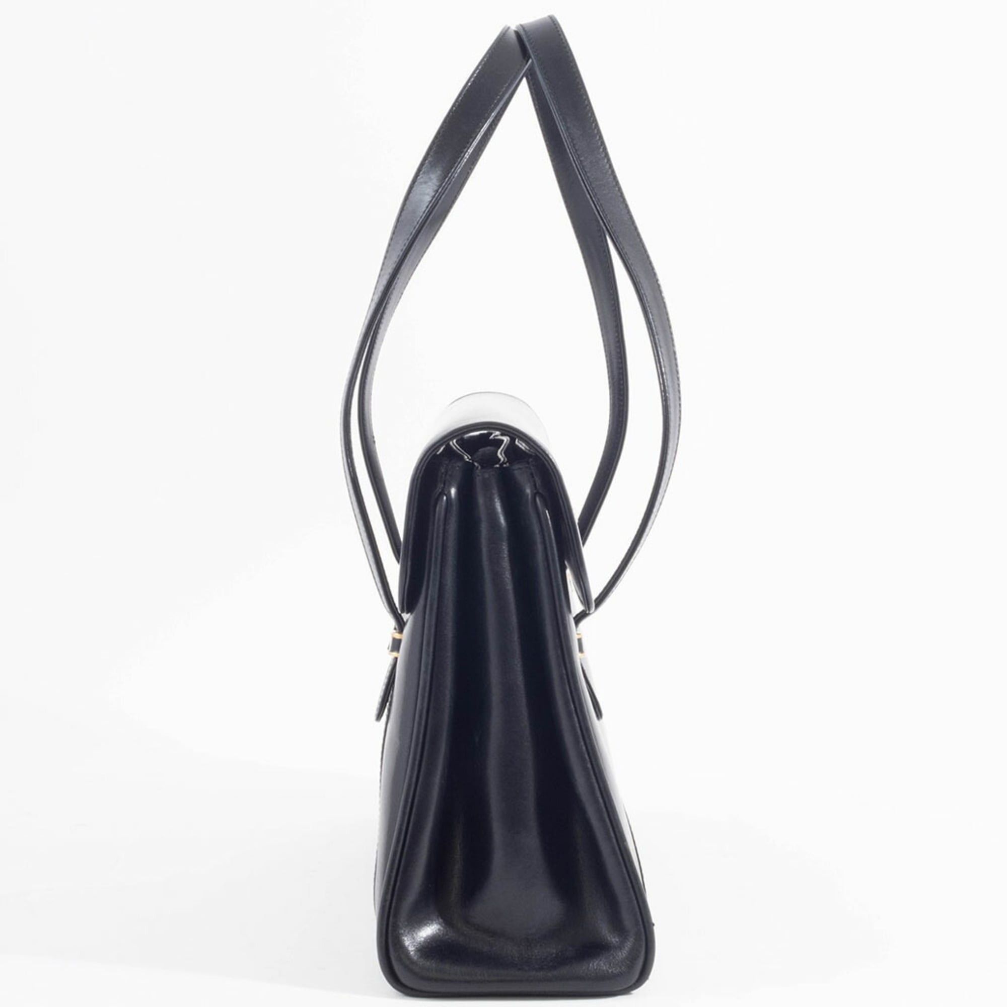Gucci Gucci tote bag, shoulder flap, leather, black, vintage Size ONE SIZE - 4 Thumbnail