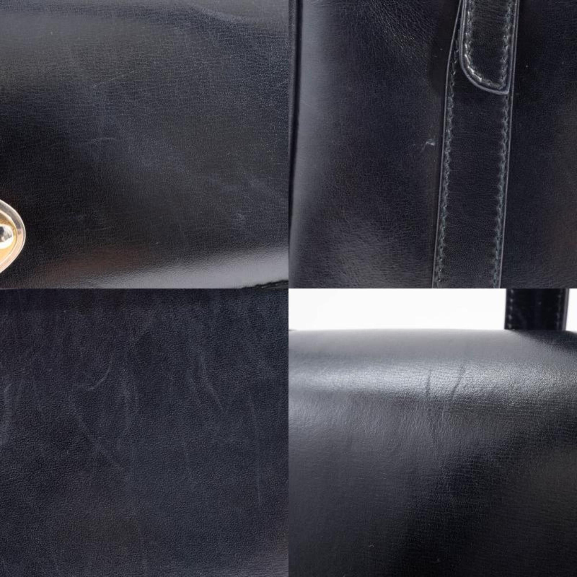 Gucci Gucci tote bag, shoulder flap, leather, black, vintage Size ONE SIZE - 17 Thumbnail