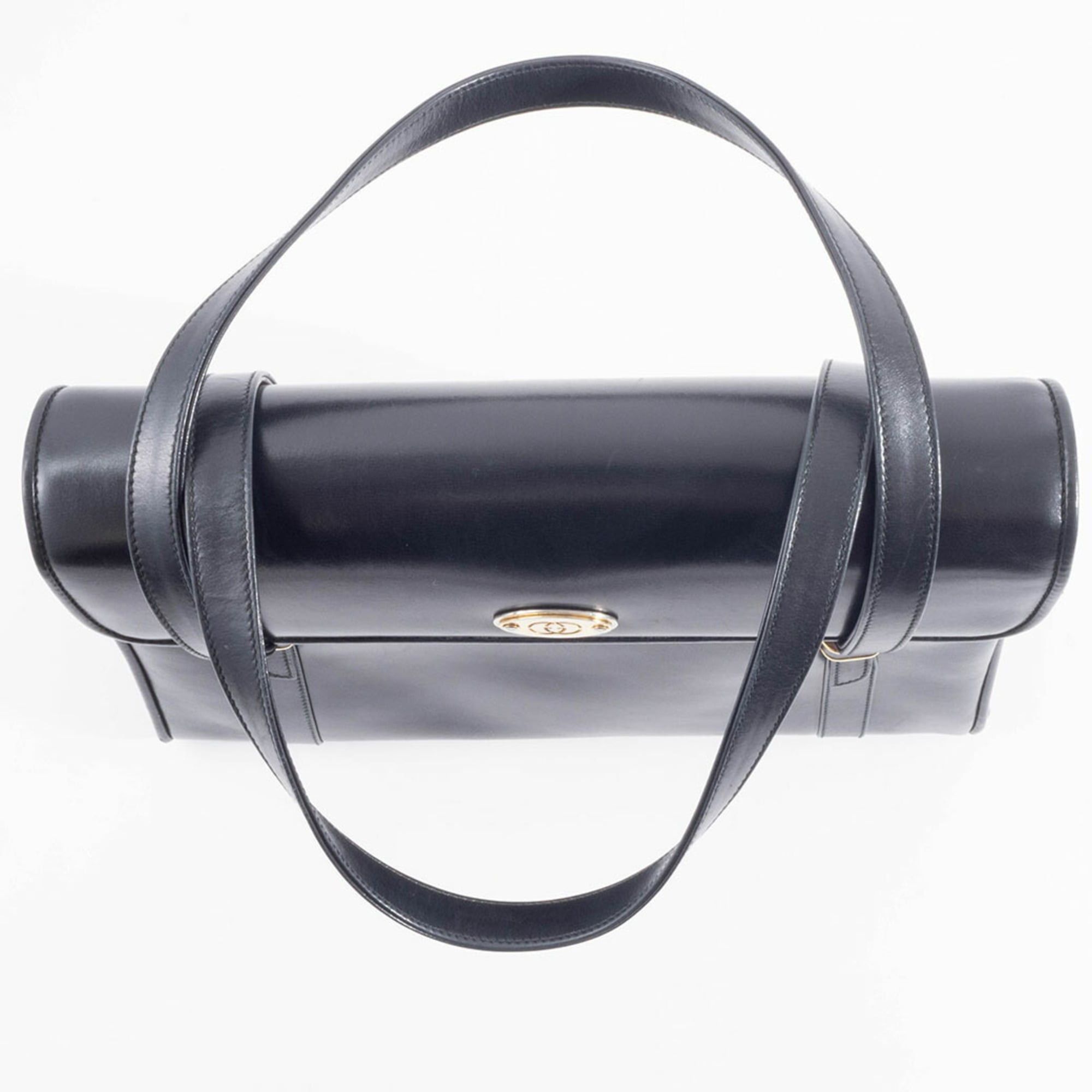 Gucci Gucci tote bag, shoulder flap, leather, black, vintage Size ONE SIZE - 6 Thumbnail