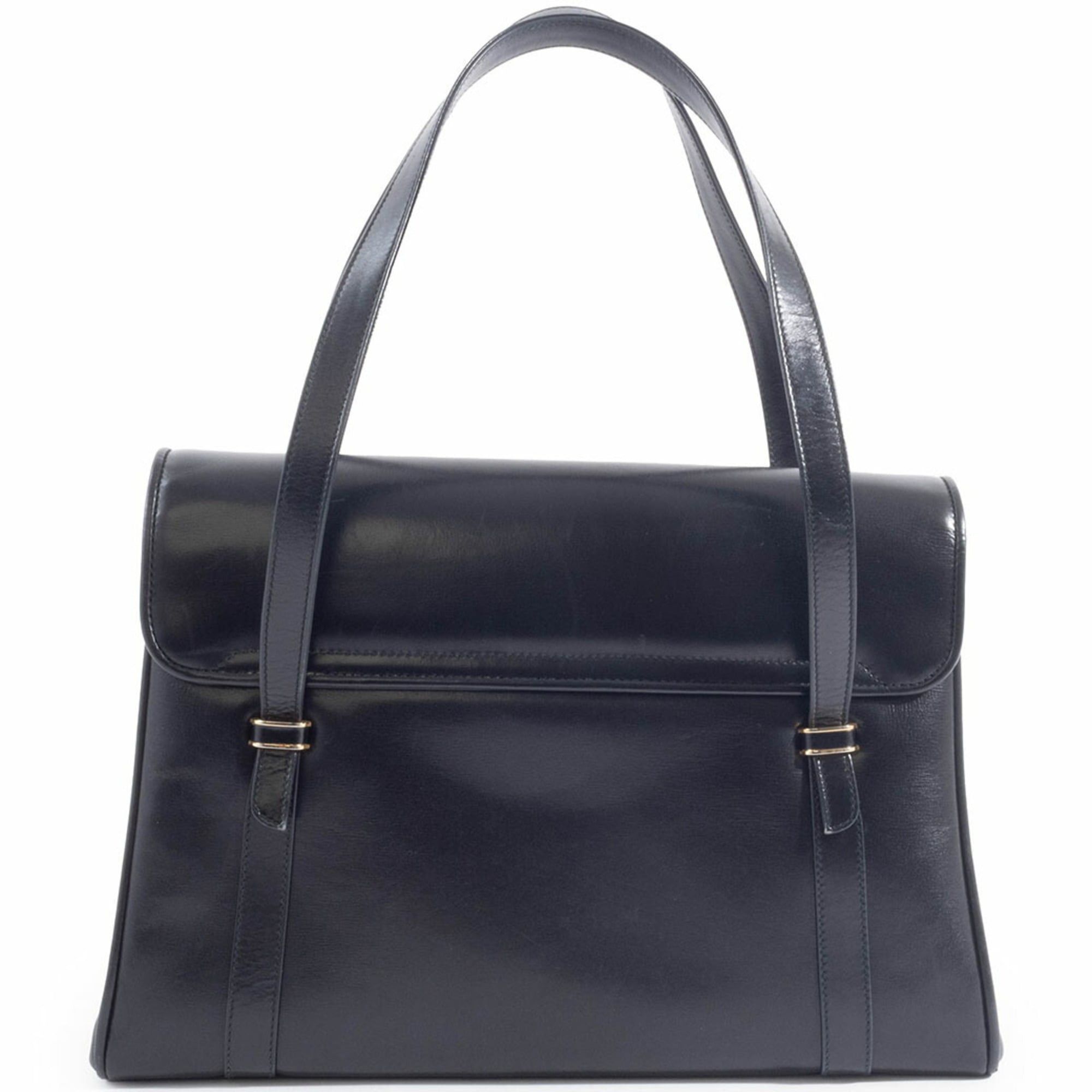 Gucci Gucci tote bag, shoulder flap, leather, black, vintage Size ONE SIZE - 3 Thumbnail