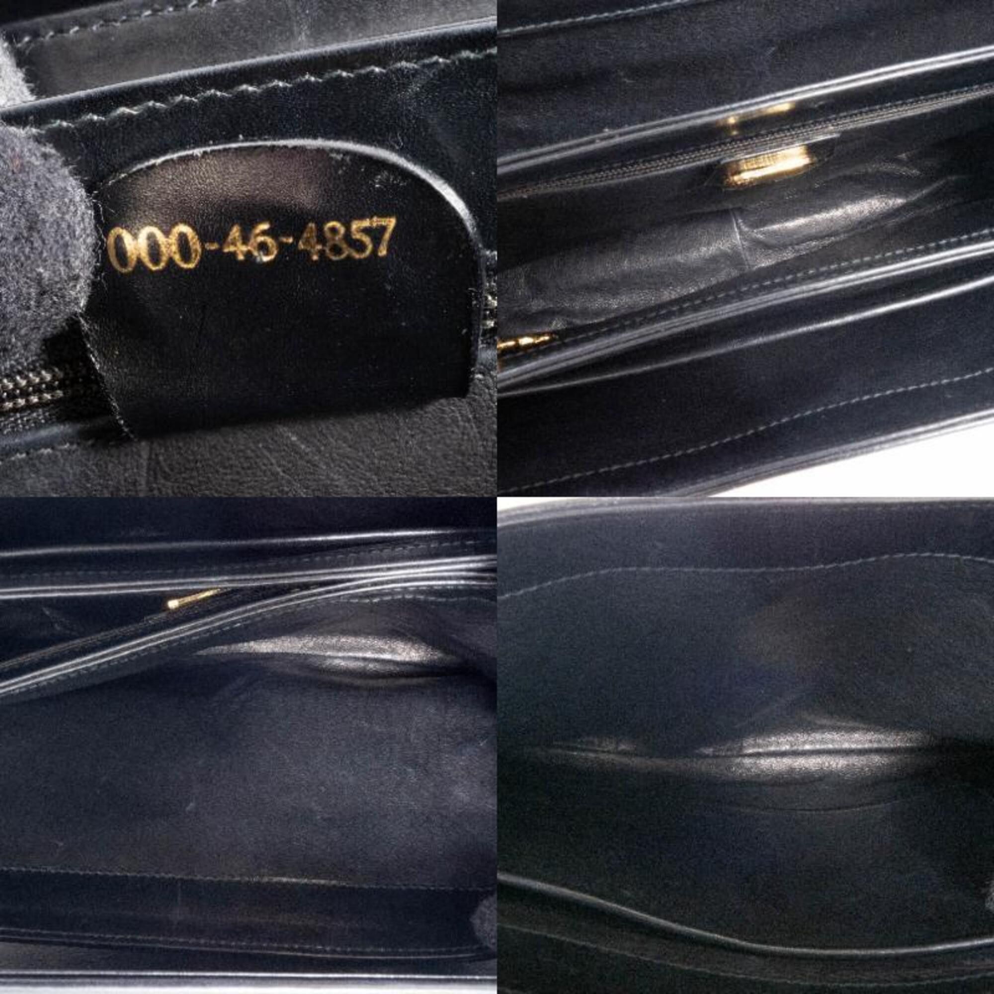 Gucci Gucci tote bag, shoulder flap, leather, black, vintage Size ONE SIZE - 14 Thumbnail