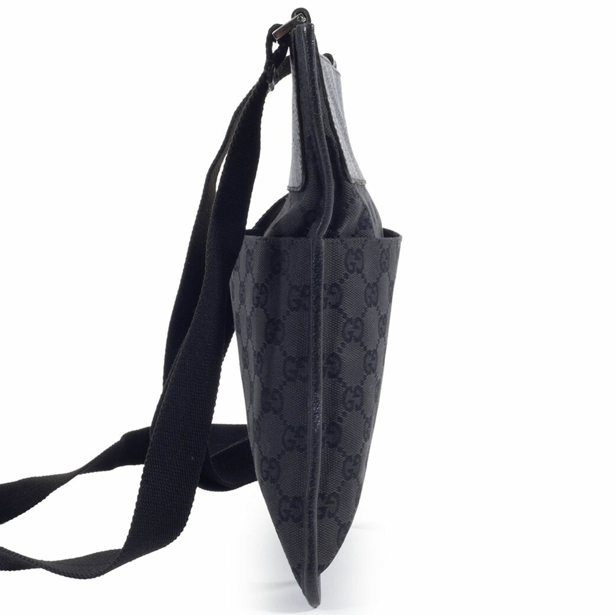Gucci Gucci GG Canvas Shoulder Bag 27639 Black Size ONE SIZE - 4 Thumbnail