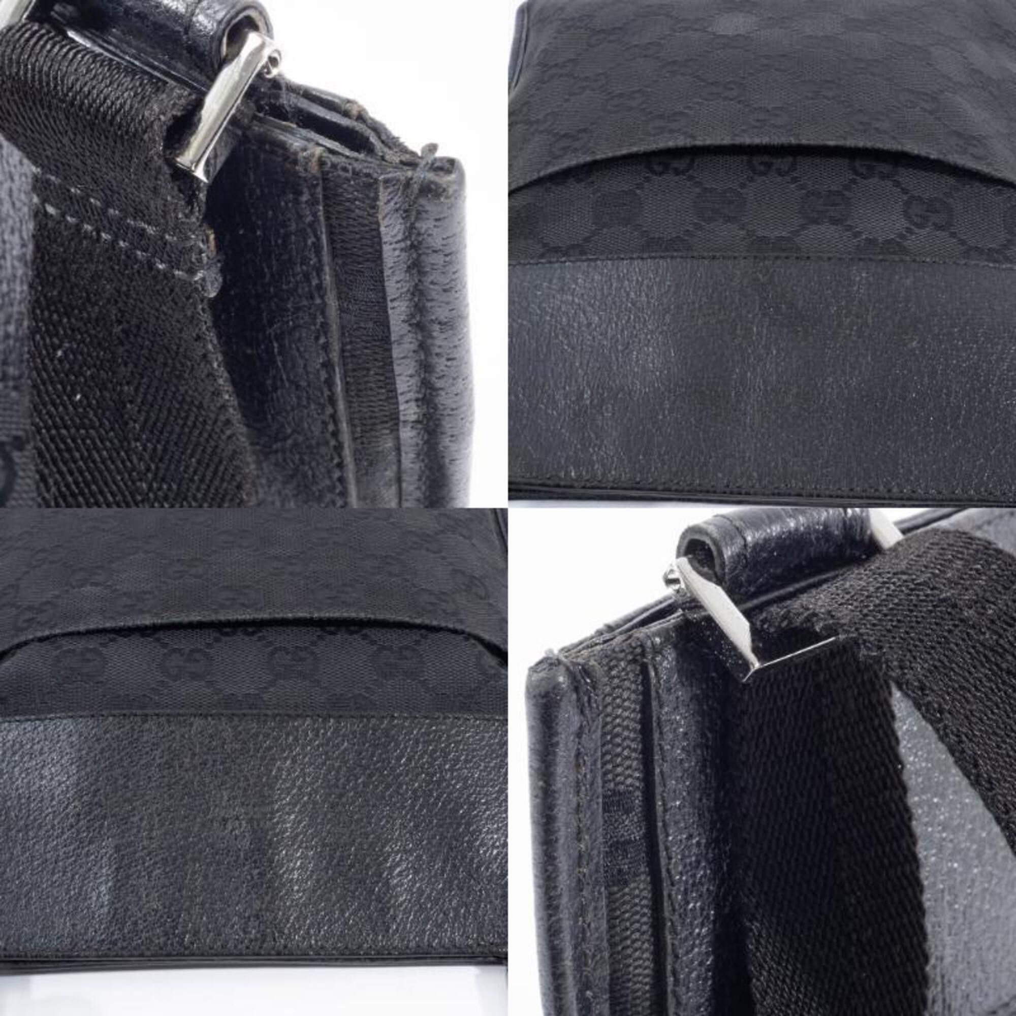 Gucci Gucci GG Canvas Shoulder Bag 27639 Black Size ONE SIZE - 17 Thumbnail