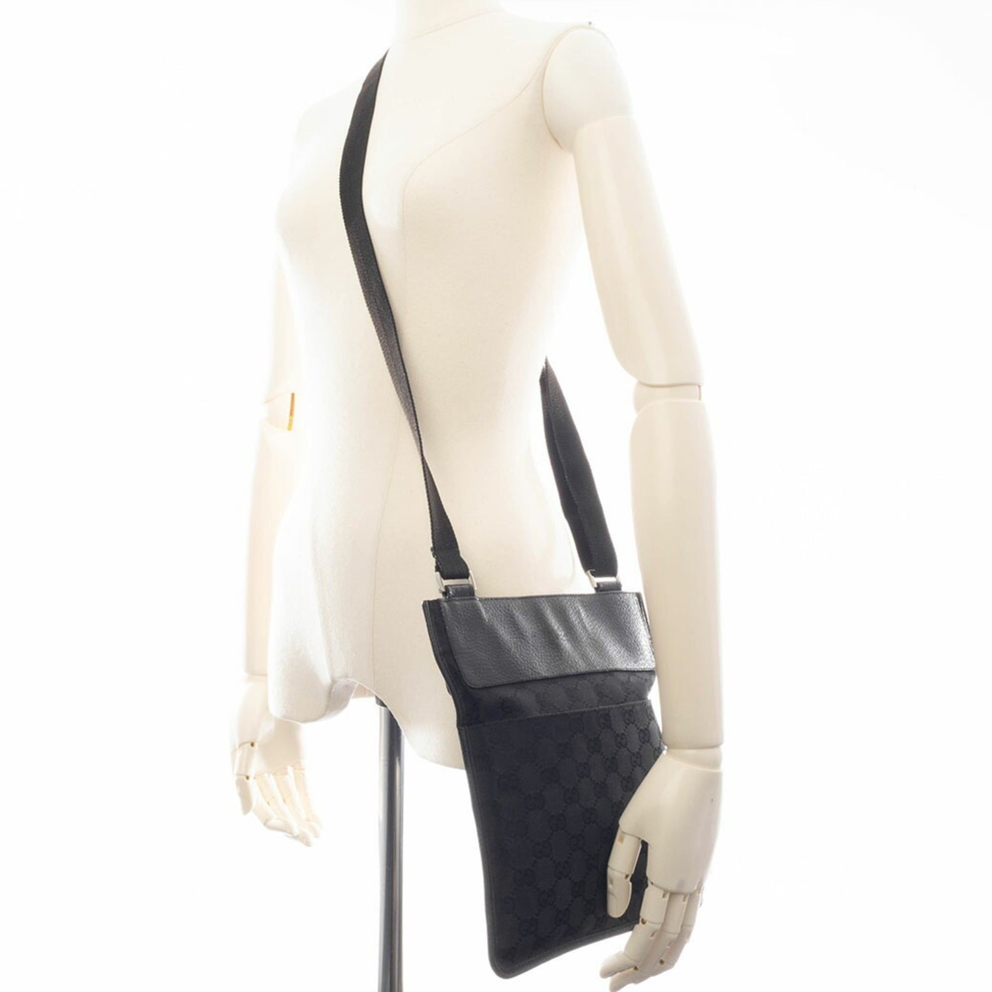 Gucci Gucci GG Canvas Shoulder Bag 27639 Black Size ONE SIZE - 11 Thumbnail